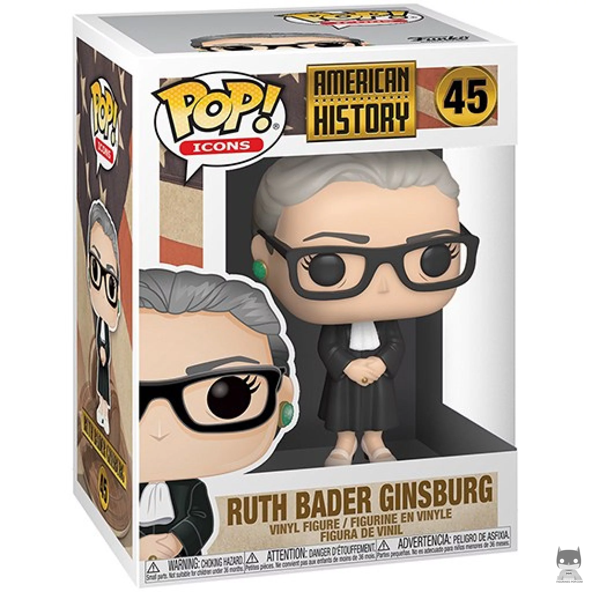 Figura Funko Pop! Ruth Bader Ginsburg en su caja
