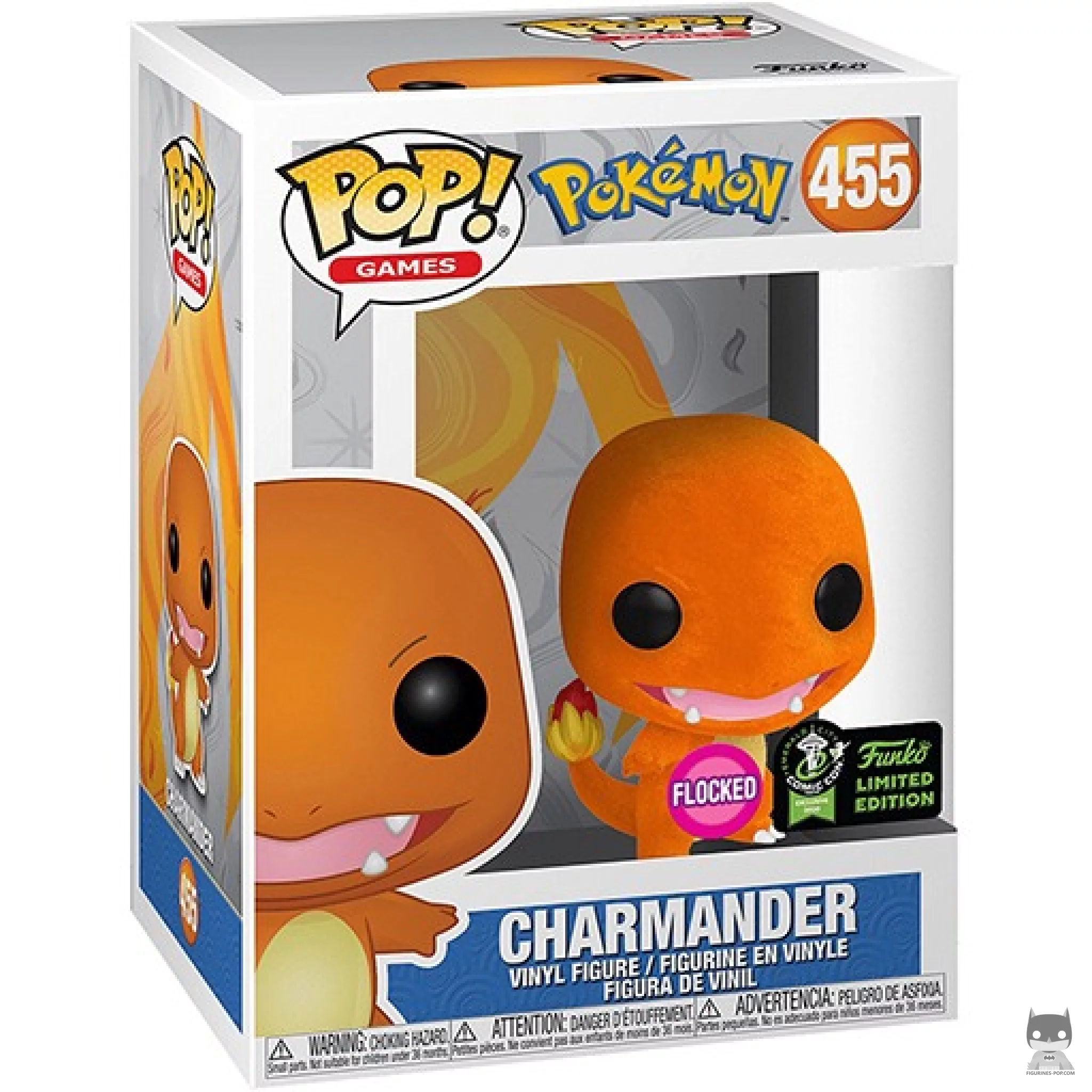 Figura Funko Pop! Charmander (Flocado) en su caja