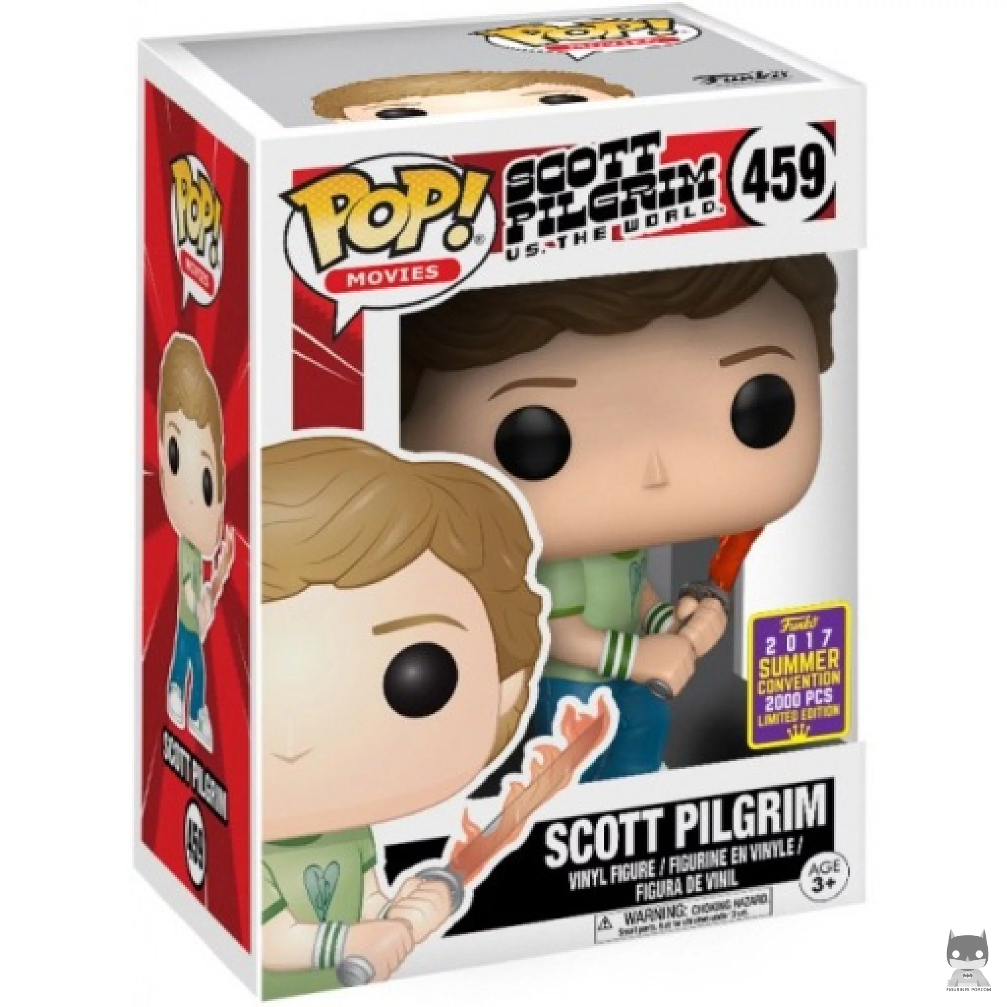 Figura Funko Pop! Scott Pilgrim con la Espada del Destino en su caja