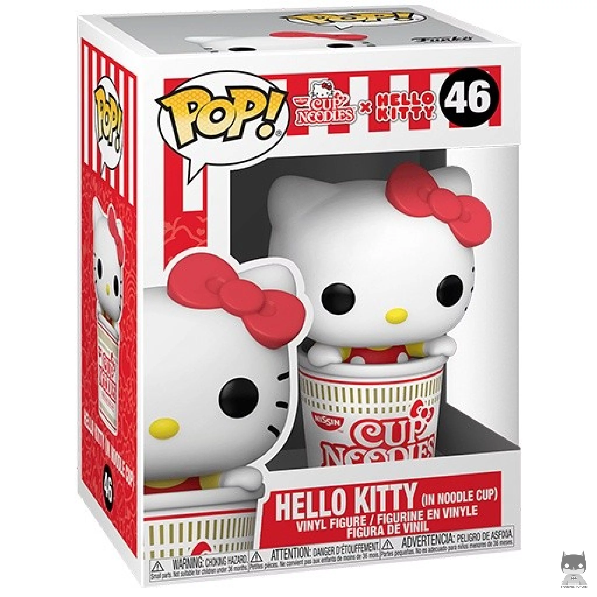 Figura Funko Pop! Hello Kitty en vaso de fideos en su caja