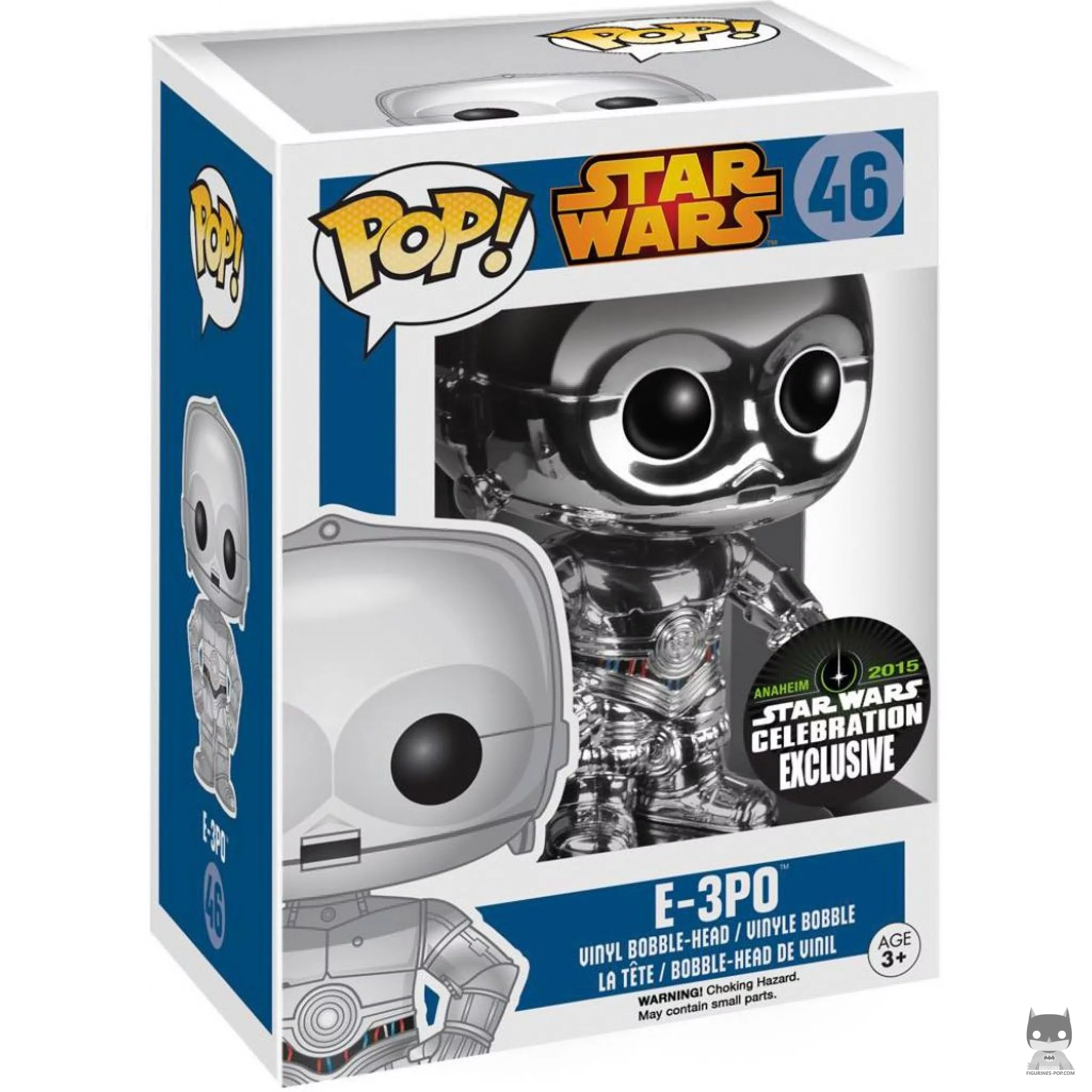 Figura Funko Pop! E-3PO (Plateado) en su caja