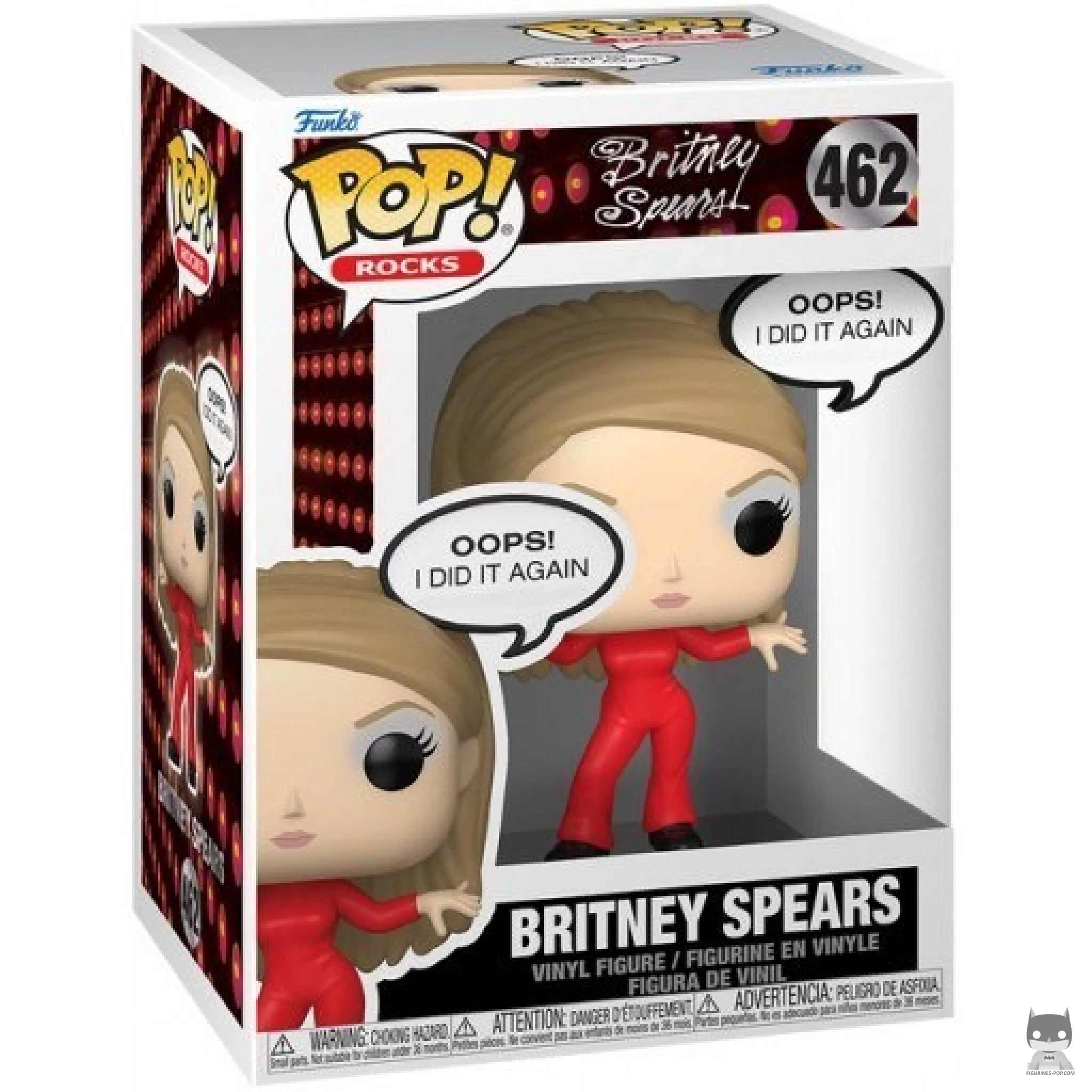 Figura Funko Pop! Britney Spears (Oops! I Did It Again) en su caja