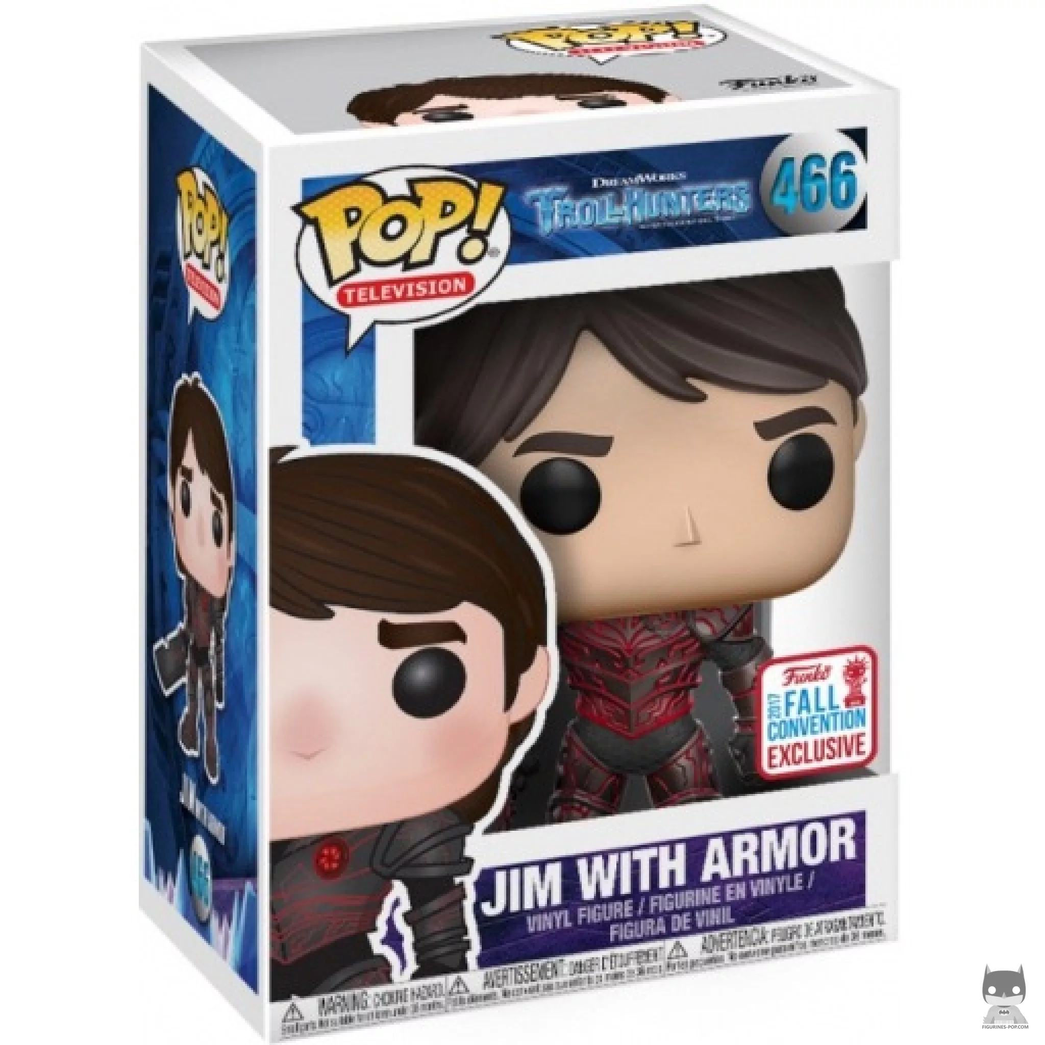 Figura Funko Pop! Jim con armadura en su caja