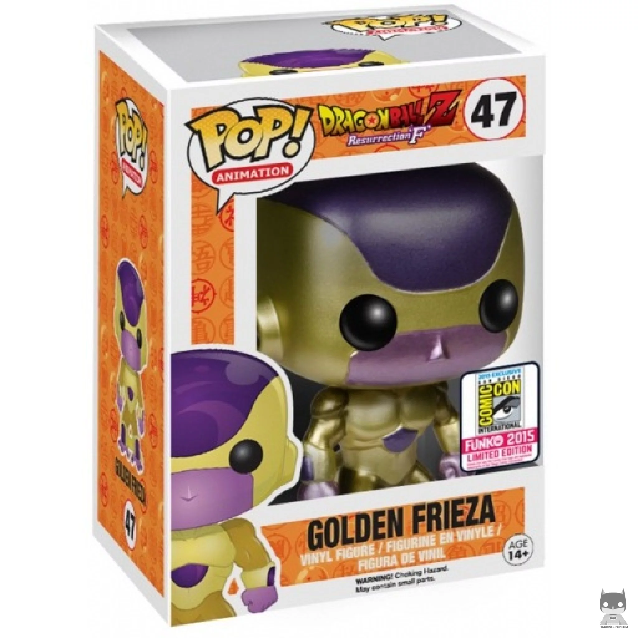 Figura Funko Pop! Golden Freezer (Metalizado & Dorado) en su caja