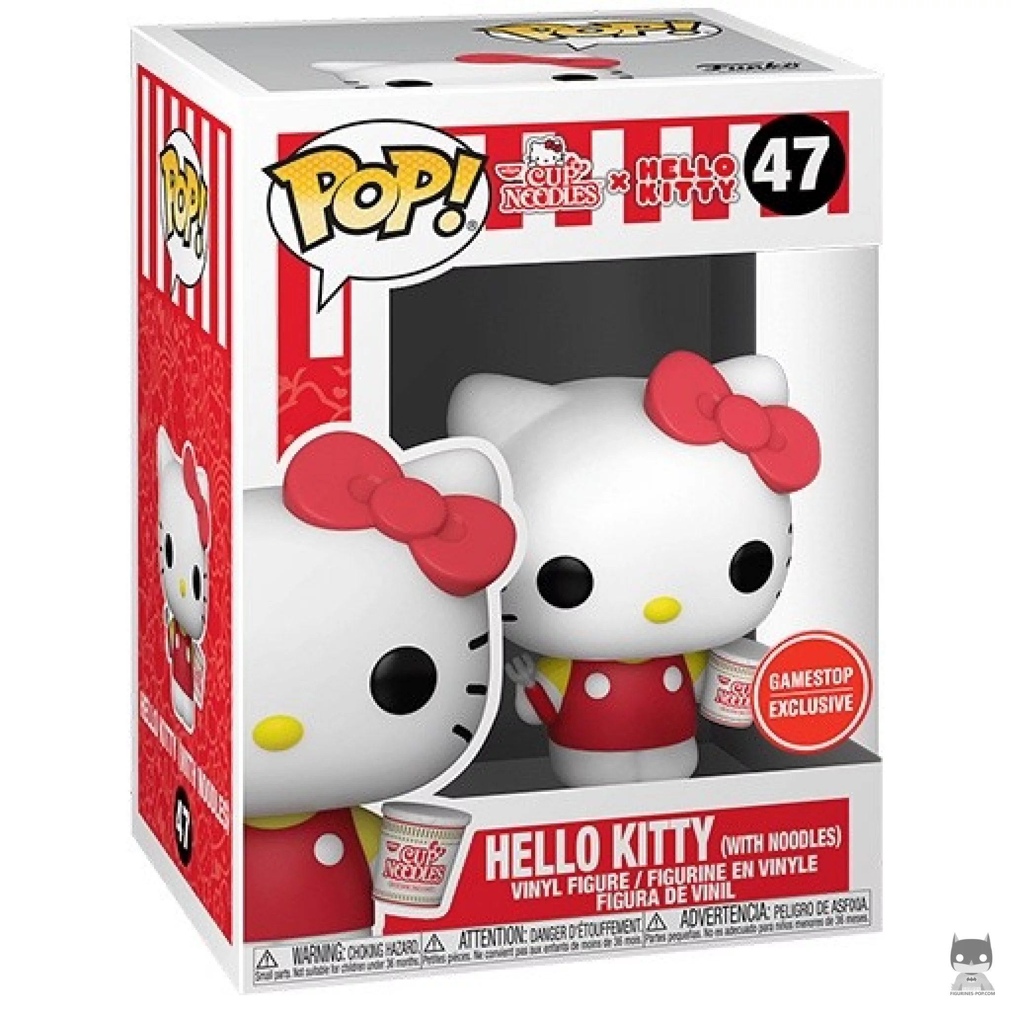 Figura Funko Pop! Hello Kitty con fideos y tenedor en su caja