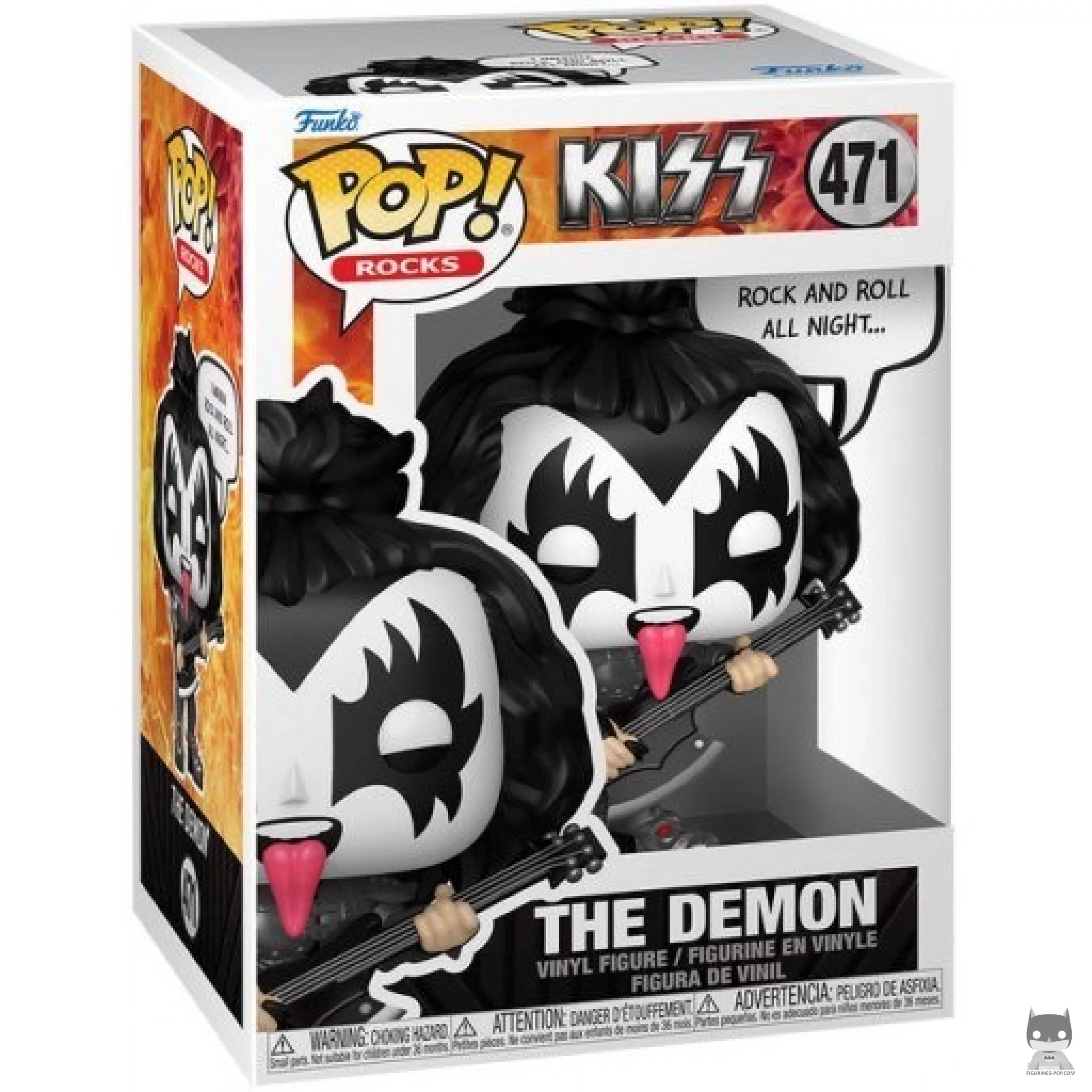 Figura Funko Pop! The Demon (Rock And Roll All Night) en su caja