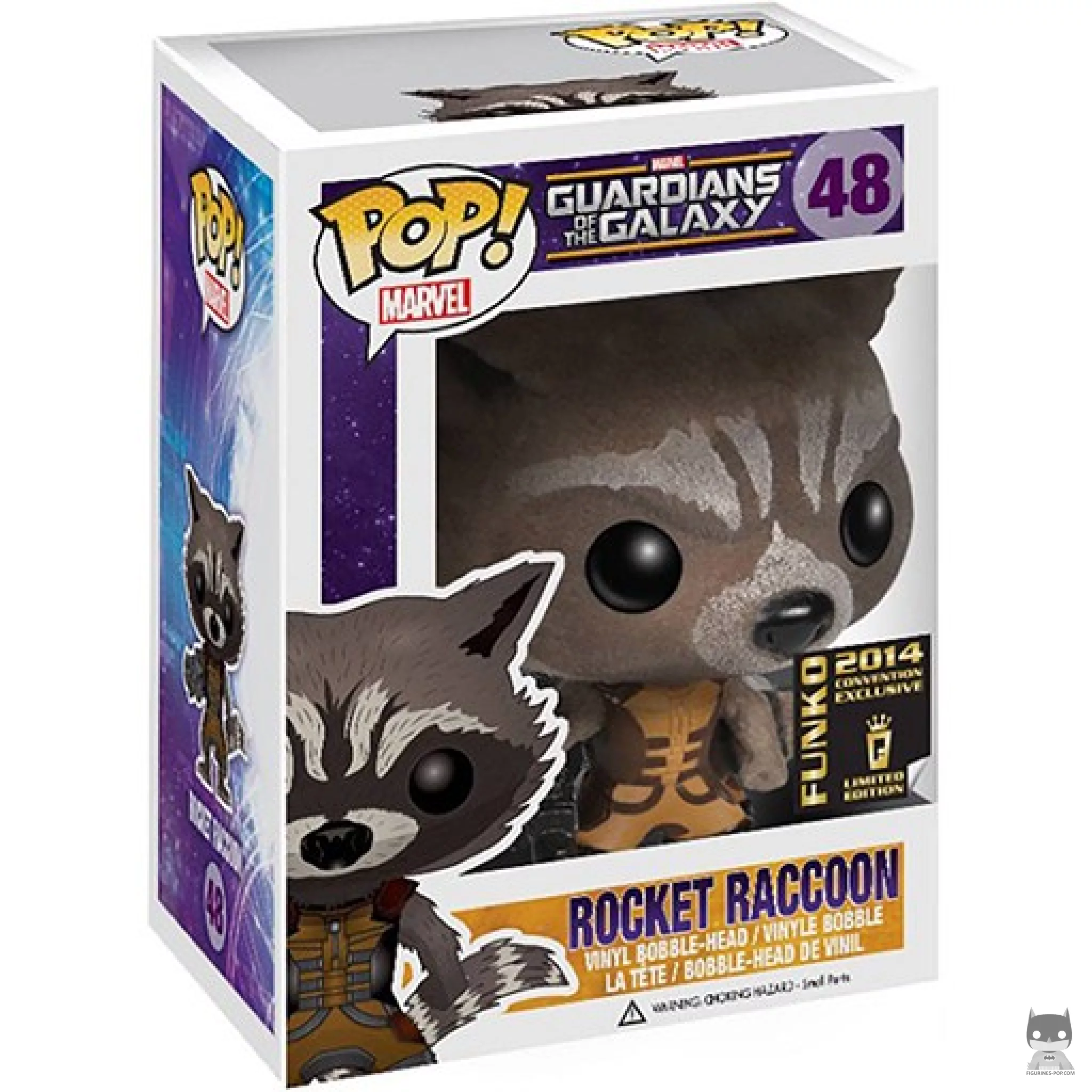 Figura Funko Pop! Rocket Raccoon (Flocado) en su caja