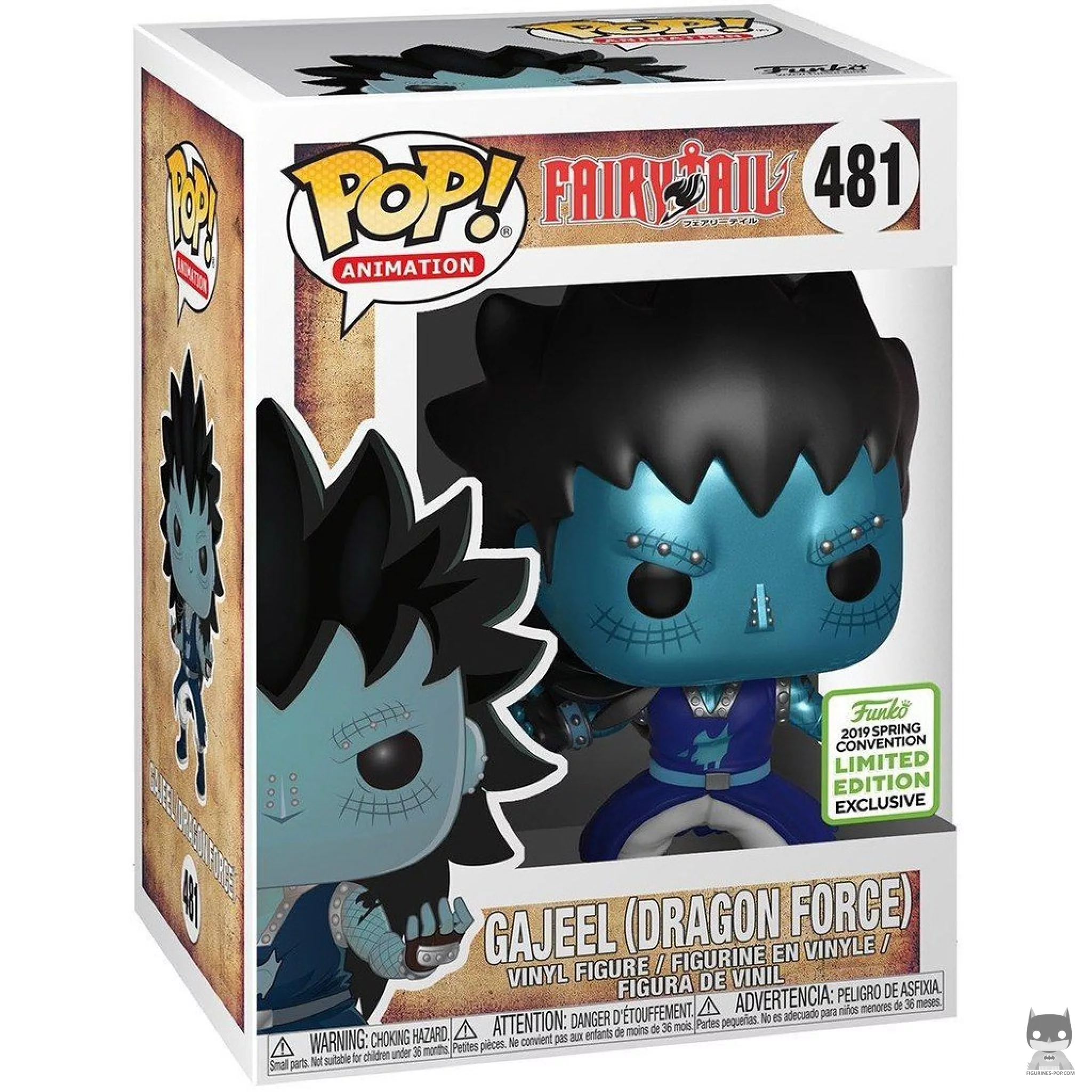 Figura Funko Pop! Gajeel Escamas de Dragón (Metalizado) en su caja