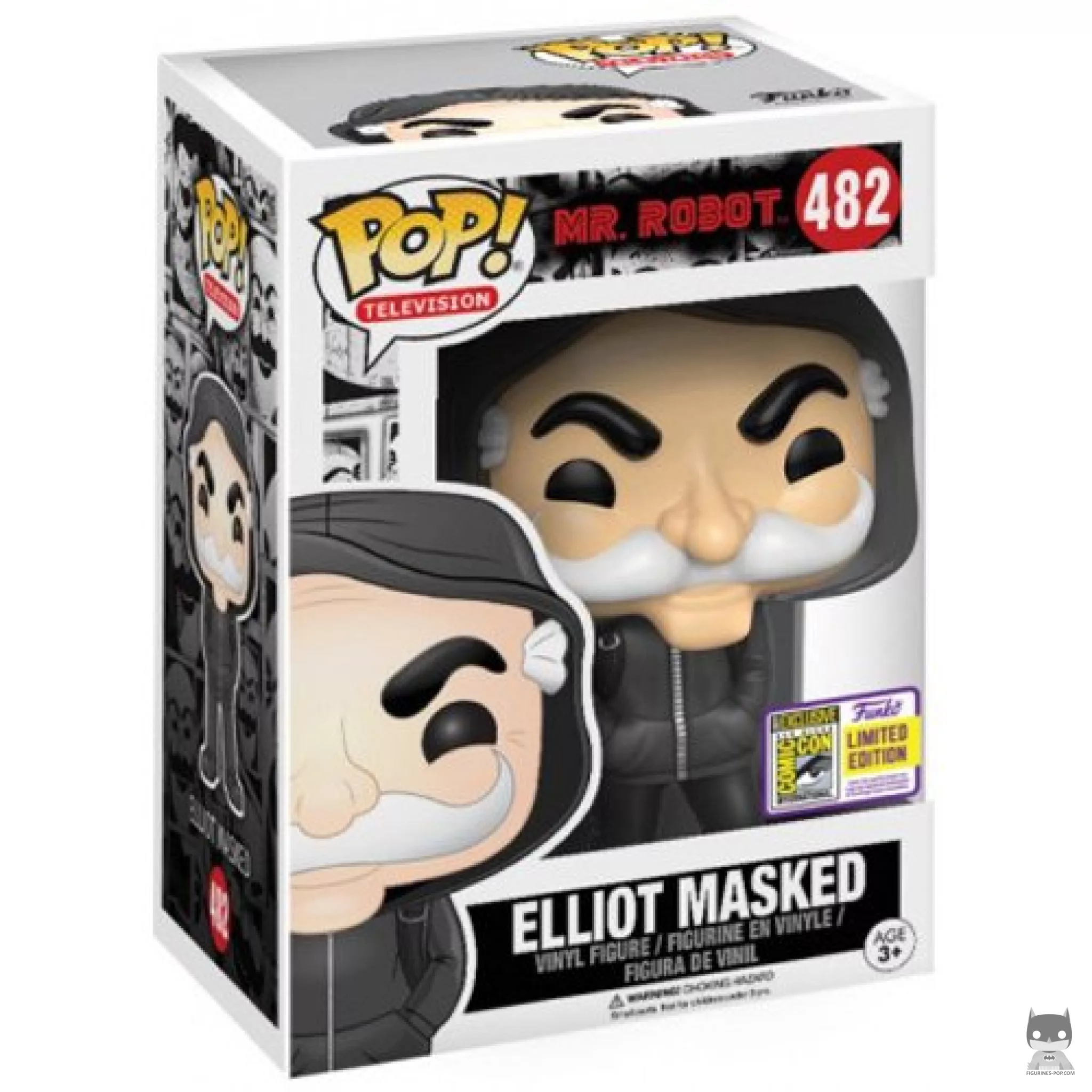 Figura Funko Pop! Elliot enmascarado (SDCC) en su caja