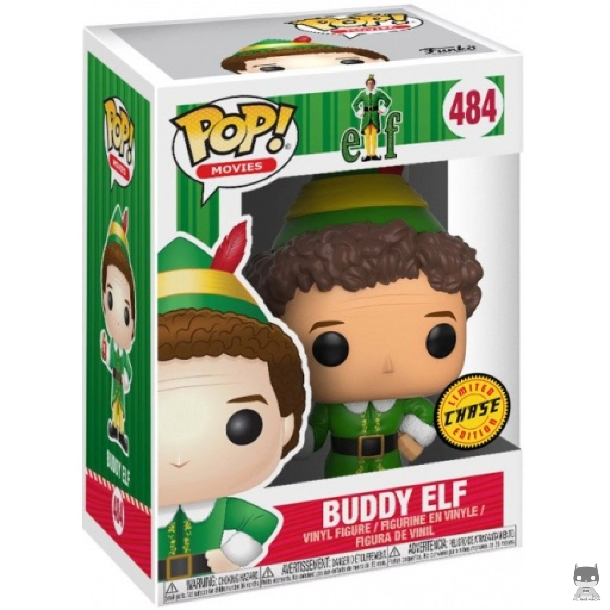 Figura Funko Pop! Buddy el Elfo con caja sorpresa (Chase) en su caja