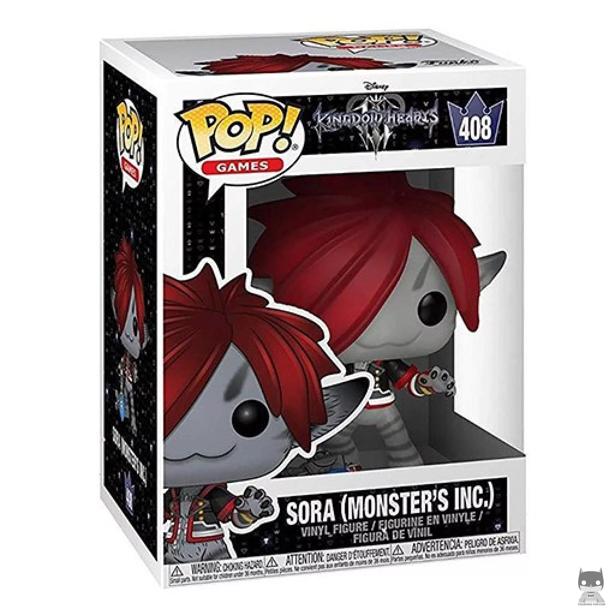 Figura Funko Pop! Sora (Monstruos, S.A.) (Flocado) en su caja