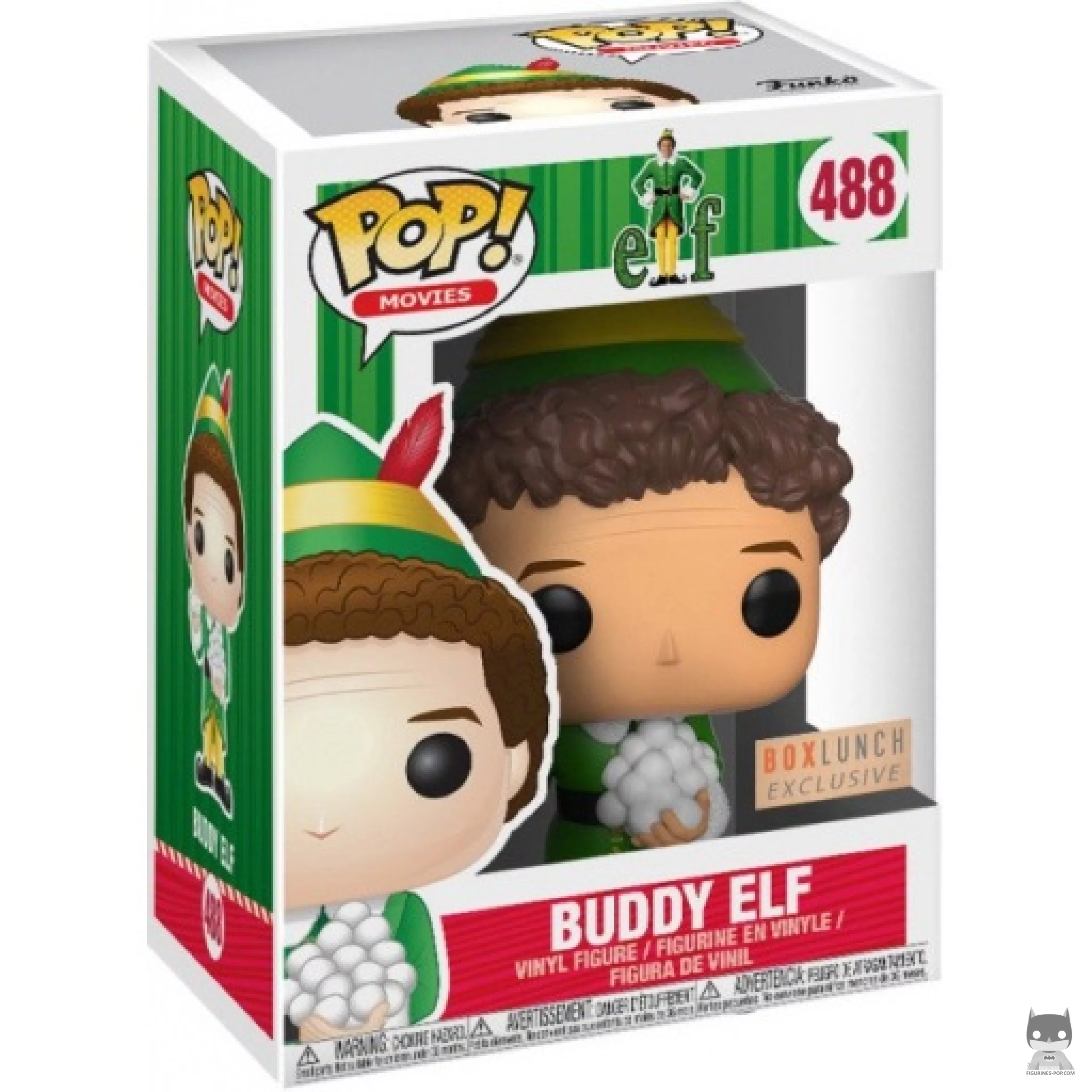 Figura Funko Pop! Buddy el Elfo con bolas de nieve en su caja