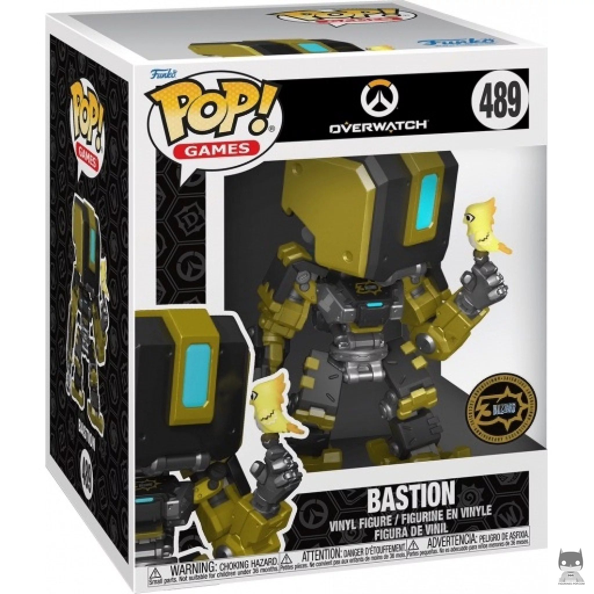 Figura Funko Pop! Bastion (Metalizado & Supersized) en su caja