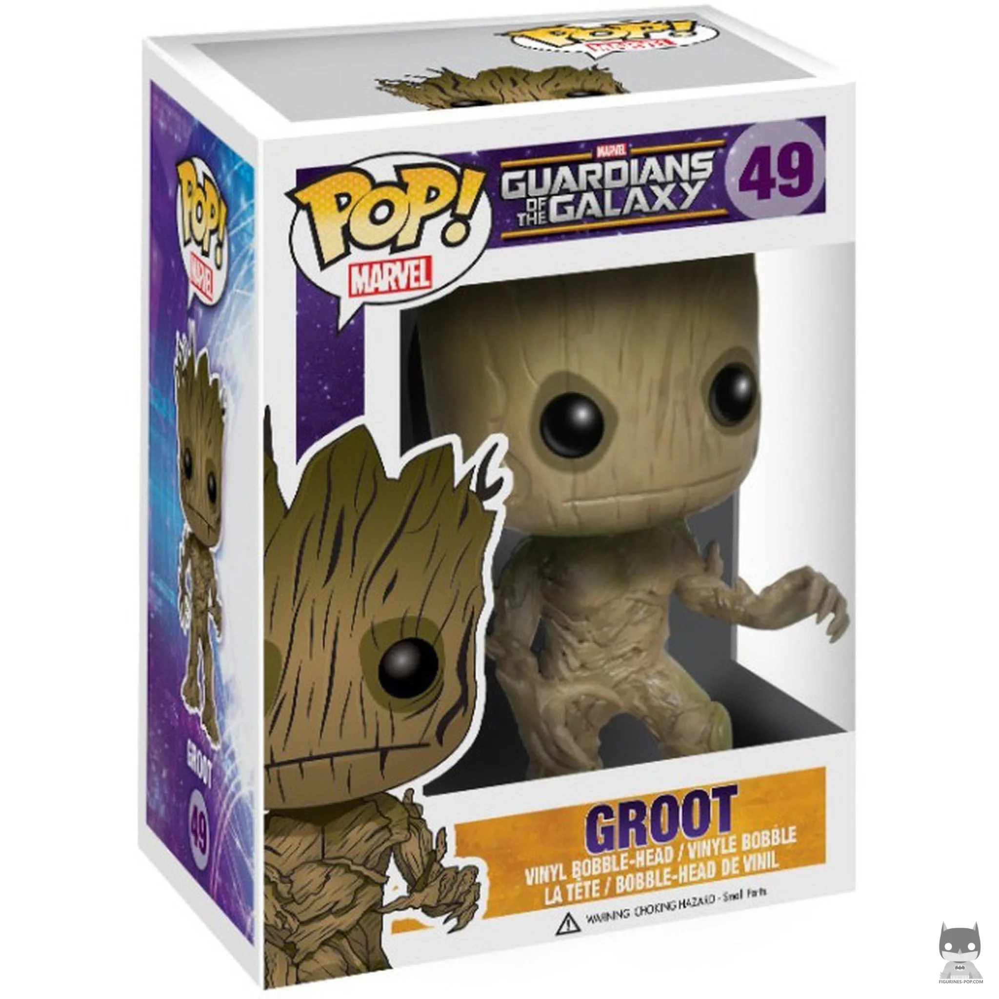 Figura Funko Pop! Groot en su caja