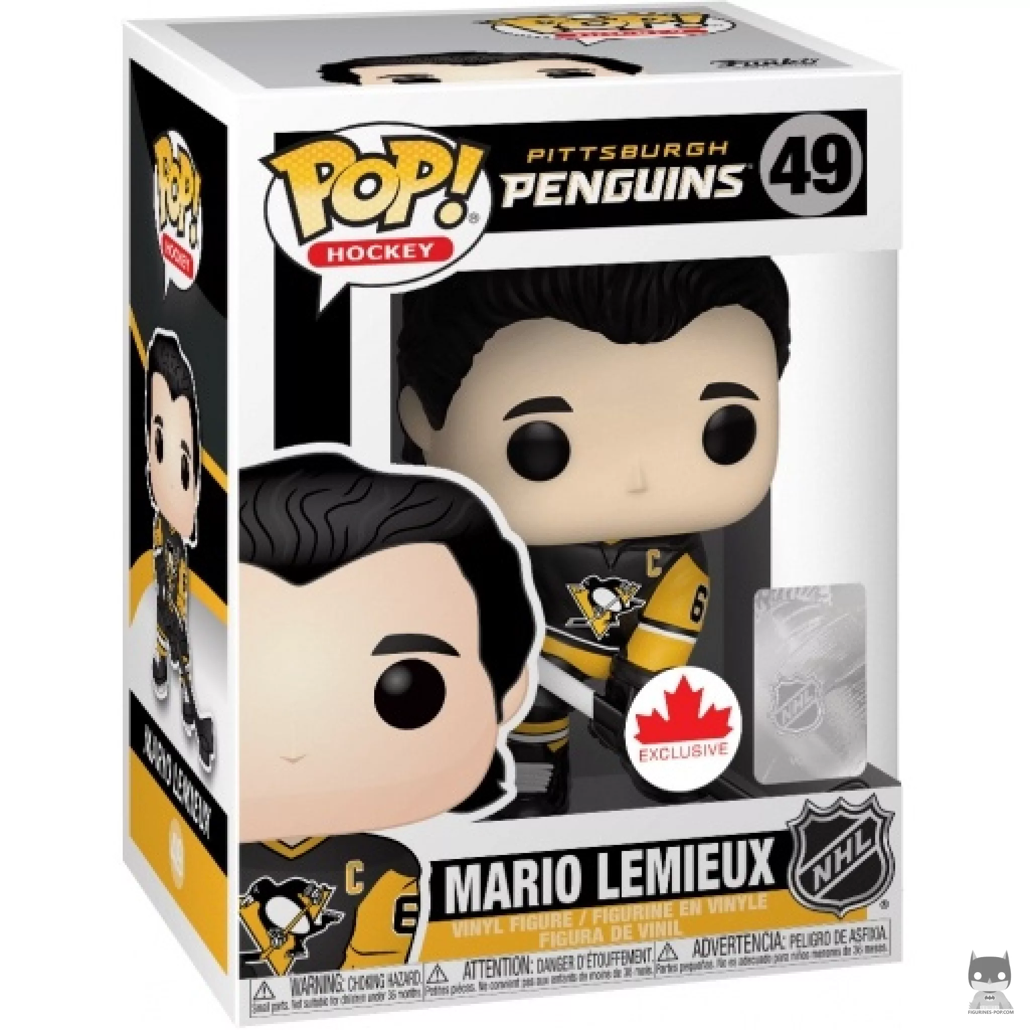 Figura Funko Pop! Mario Lemieux en su caja