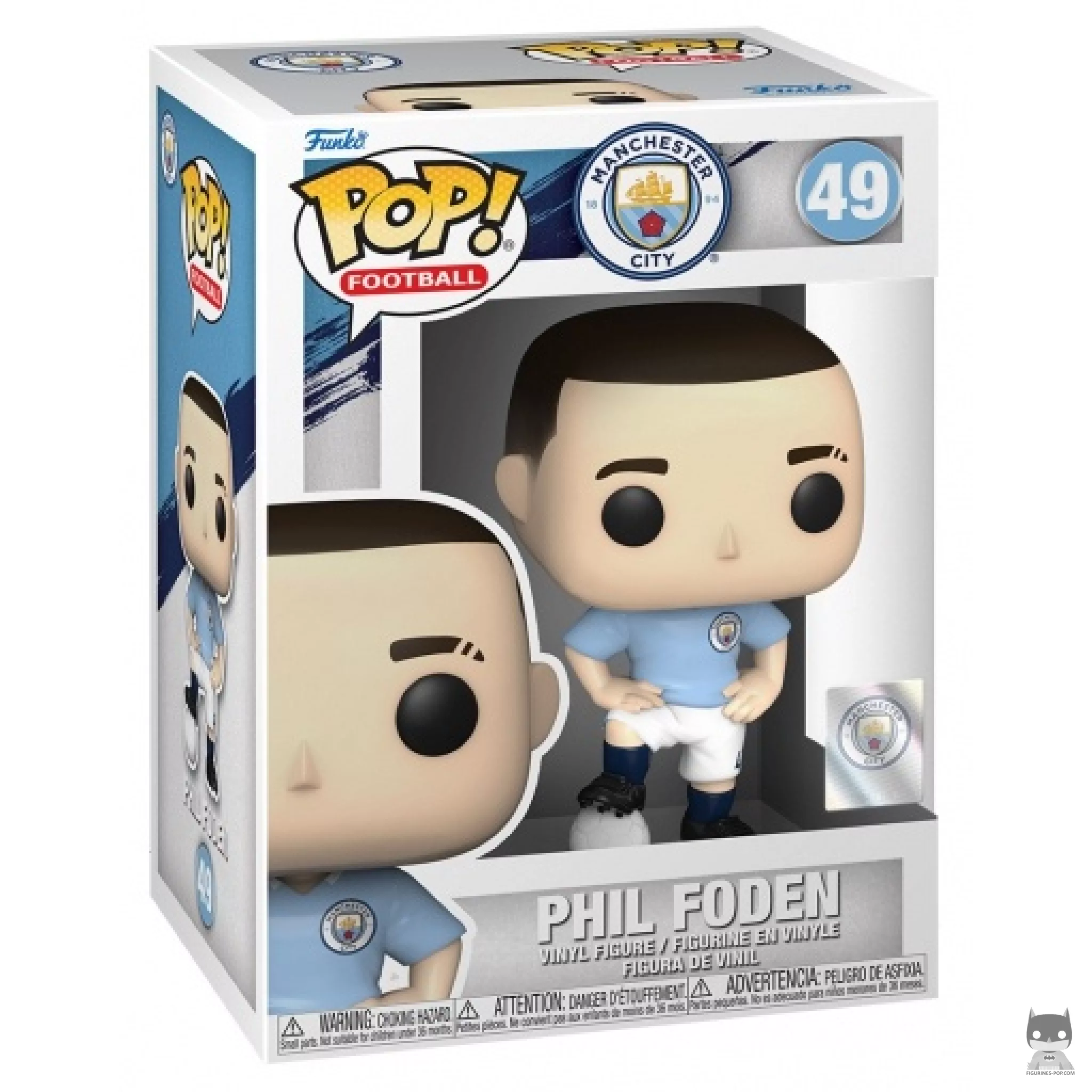 Figura Funko Pop! Phil Foden (Manchester City) en su caja