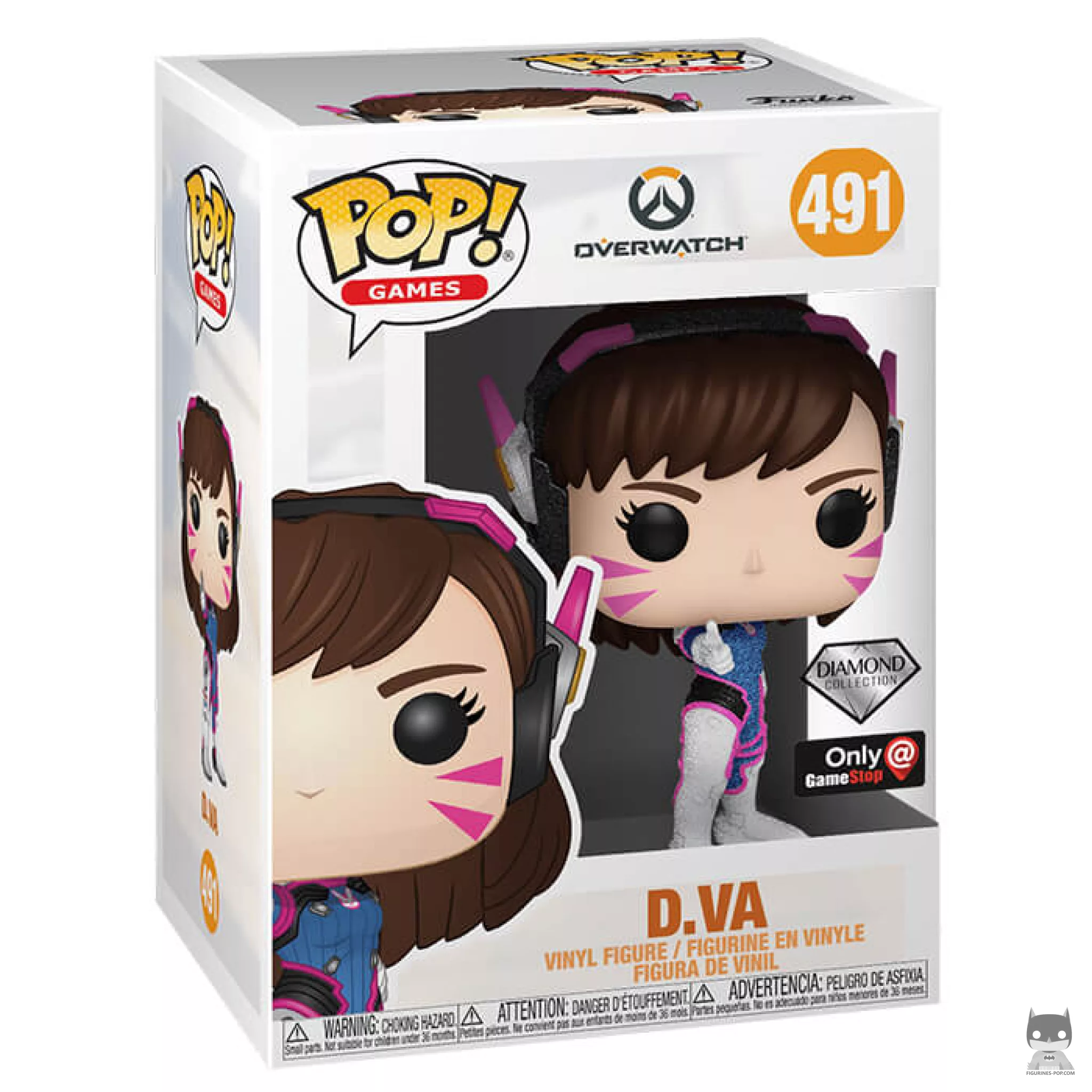 Figura Funko Pop! D. Va (Purpurina de diamante) en su caja