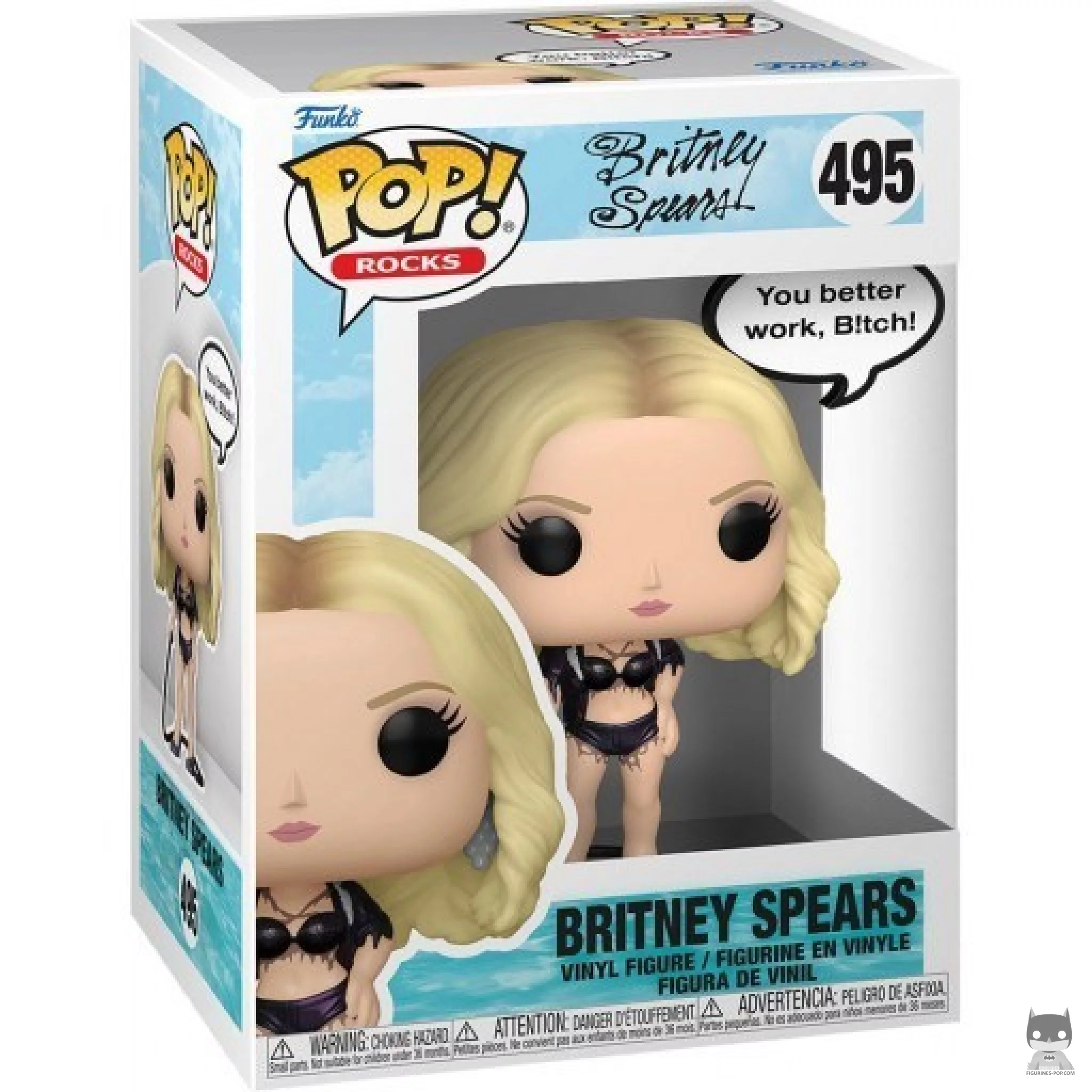 Figura Funko Pop! Britney Spears (You Better Work, Bitch !) en su caja