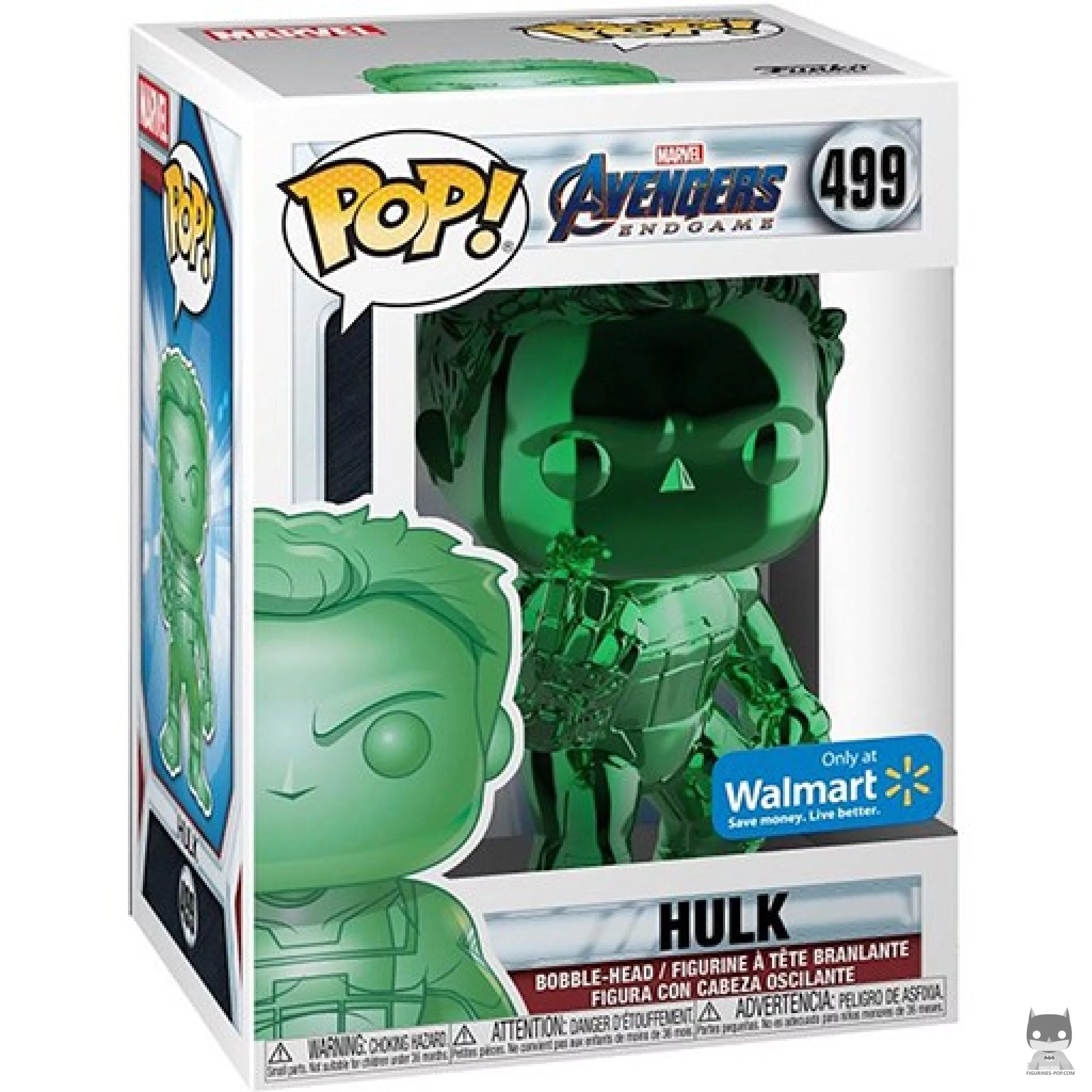 Figura Funko Pop! Hulk (Verde cromado) en su caja