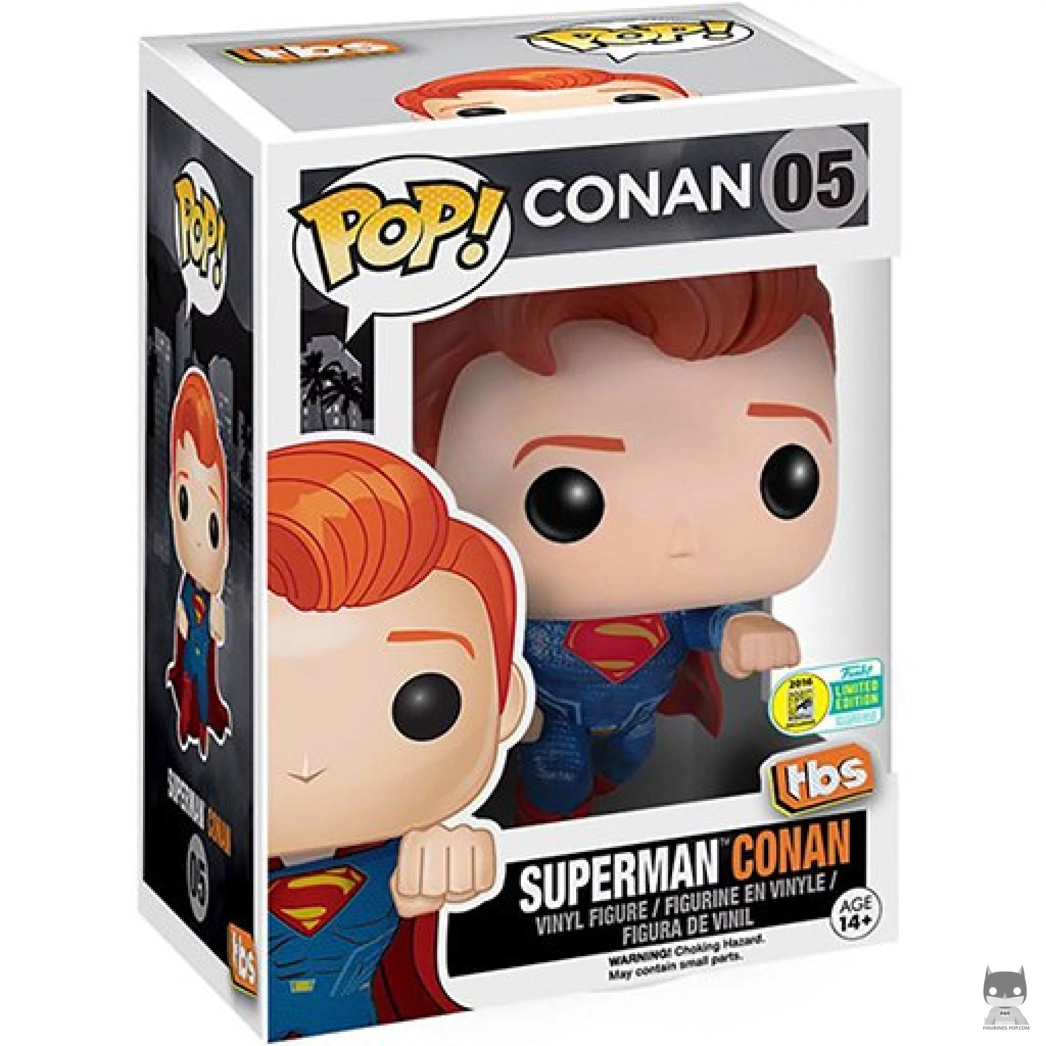 Figura Funko Pop! Conan O'Brien como Superman en su caja