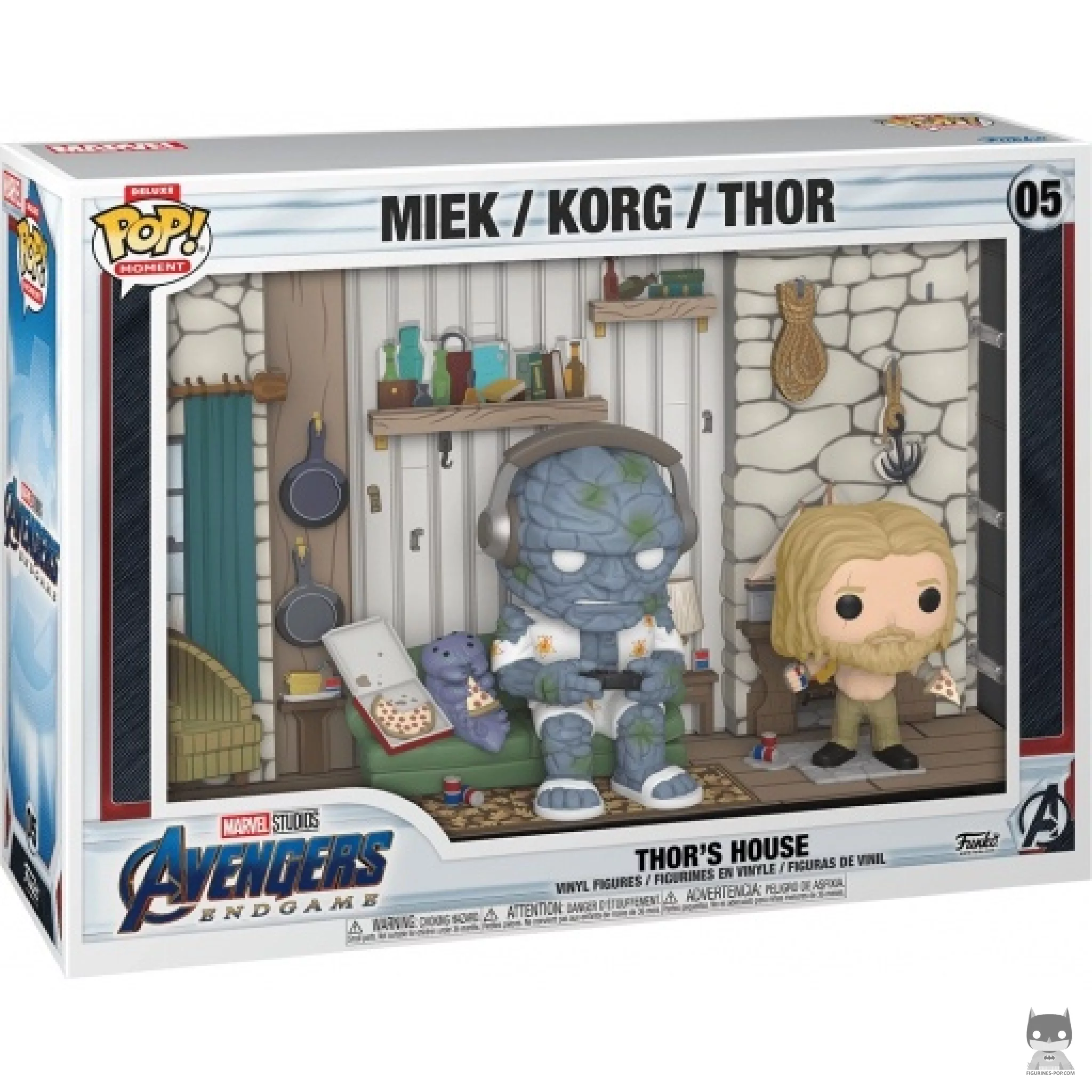 Figura Funko Pop! La casa de Thor (Miek, Korg & Thor) en su caja