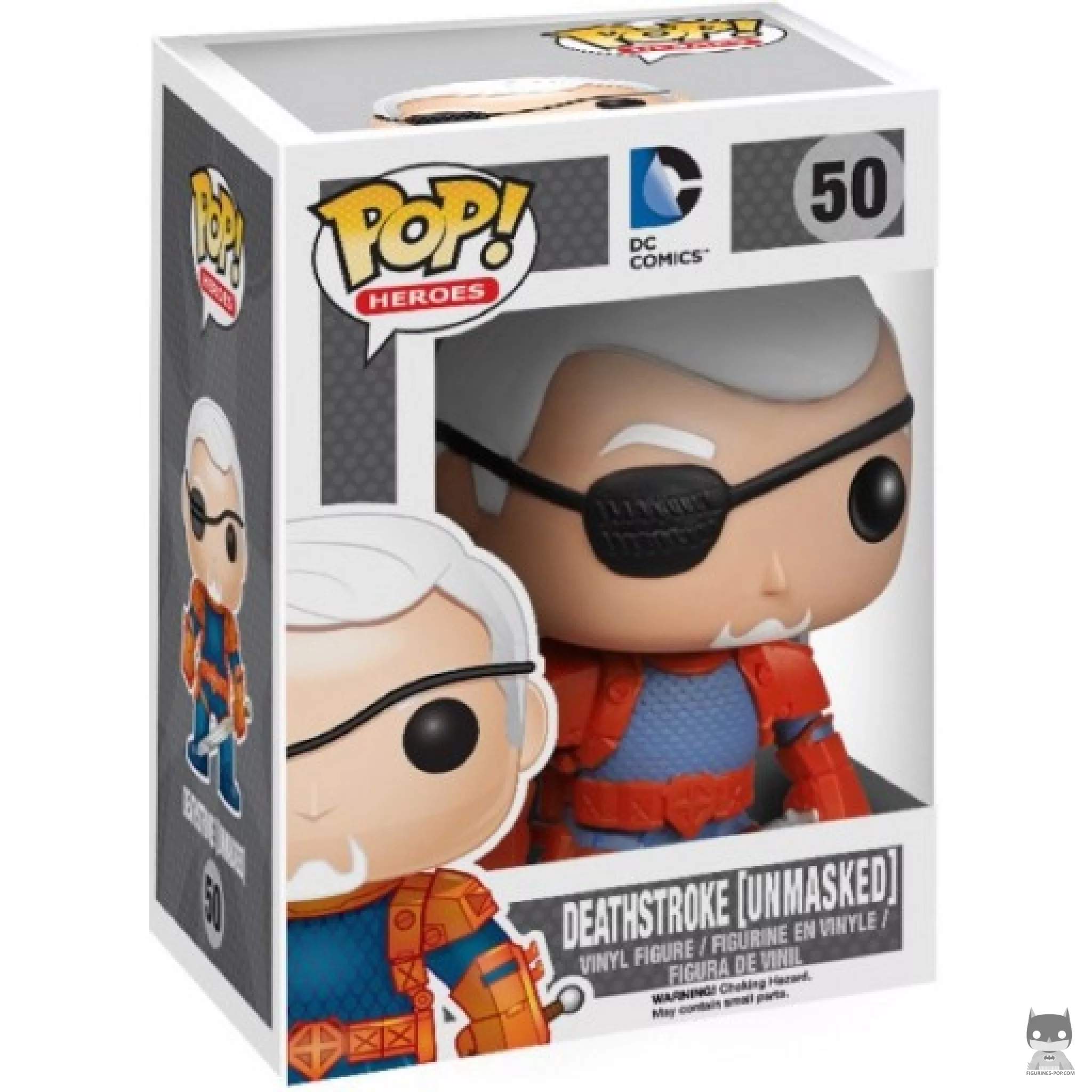 Figura Funko Pop! Deathstroke (Sin máscara) en su caja