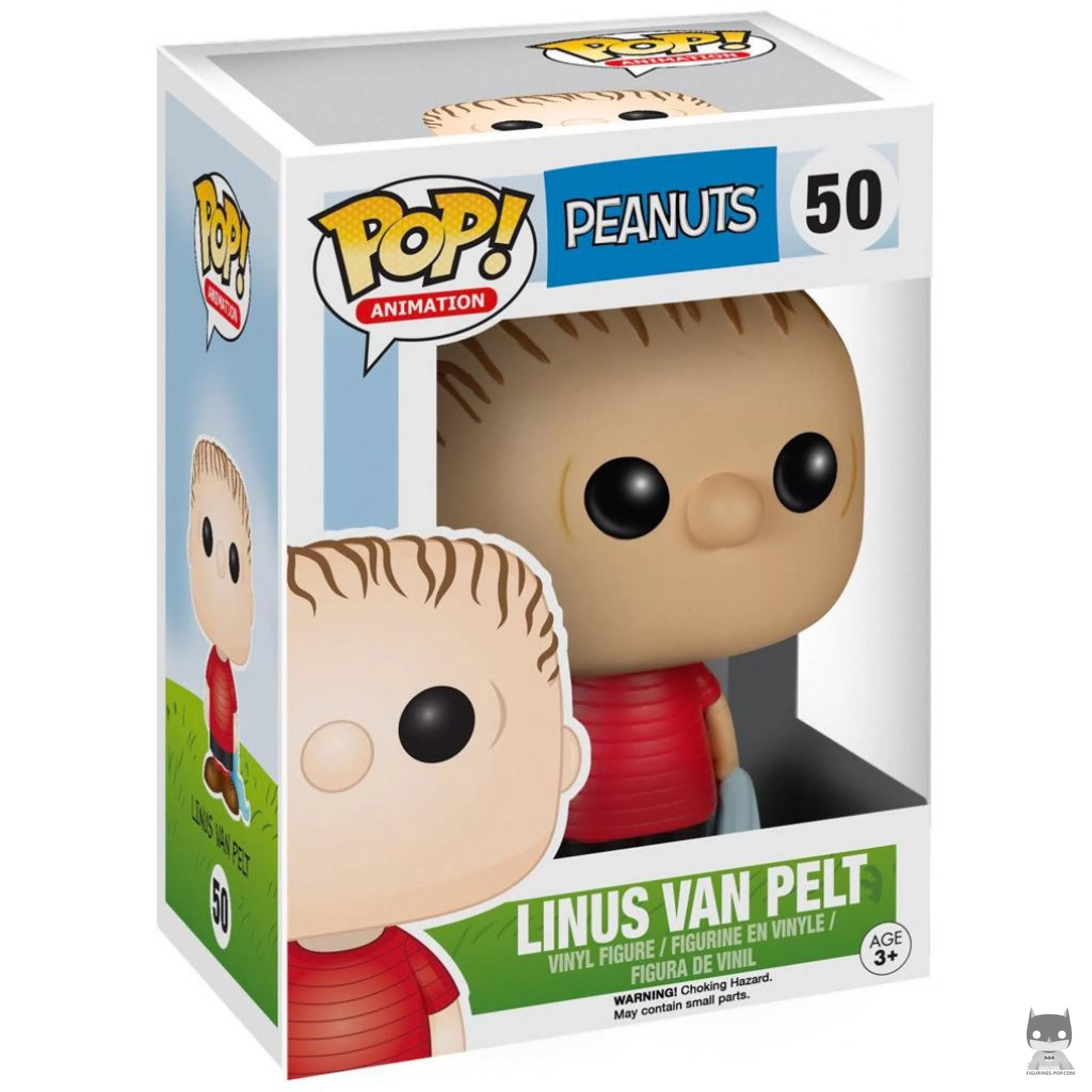 Figura Funko Pop! Linus van Pelt en su caja