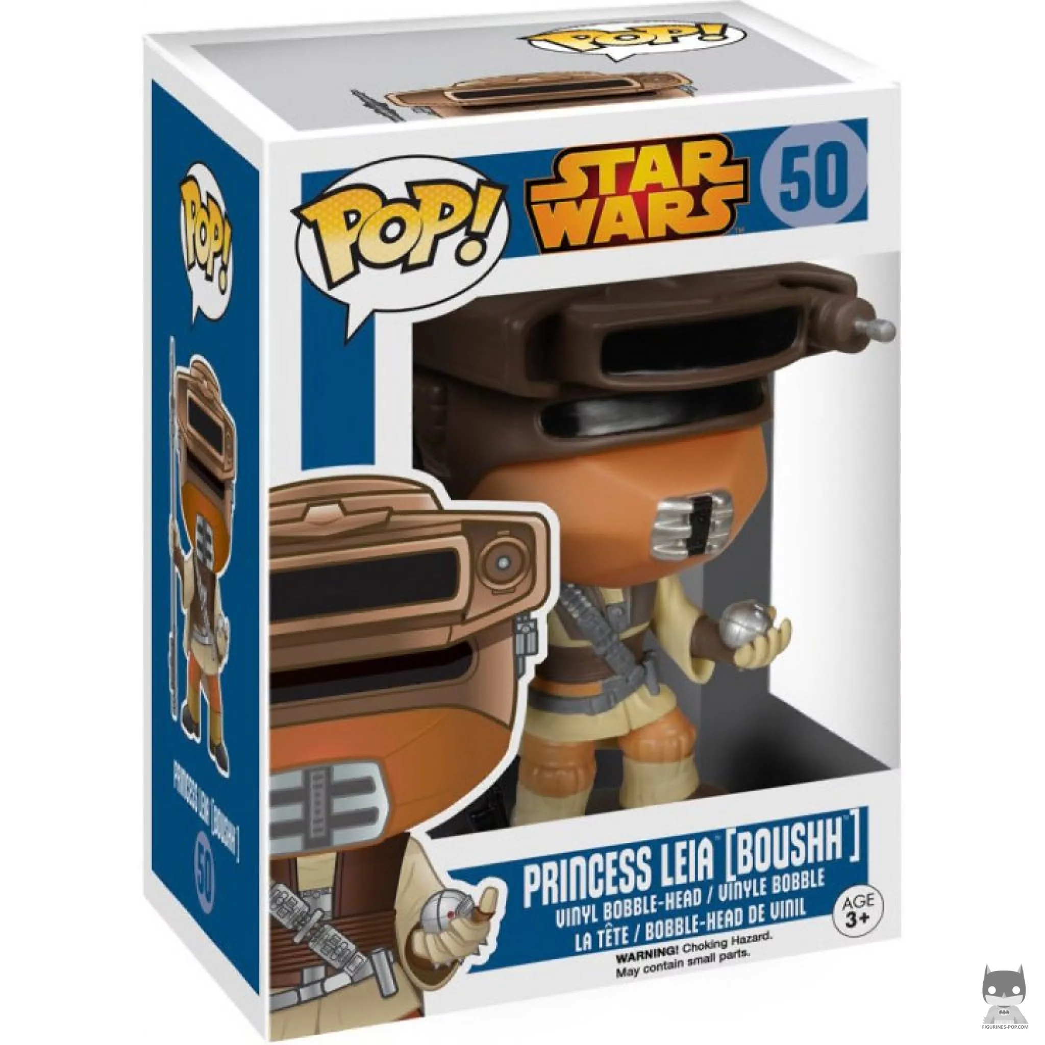 Figura Funko Pop! Princesa Leia como Boushh en su caja