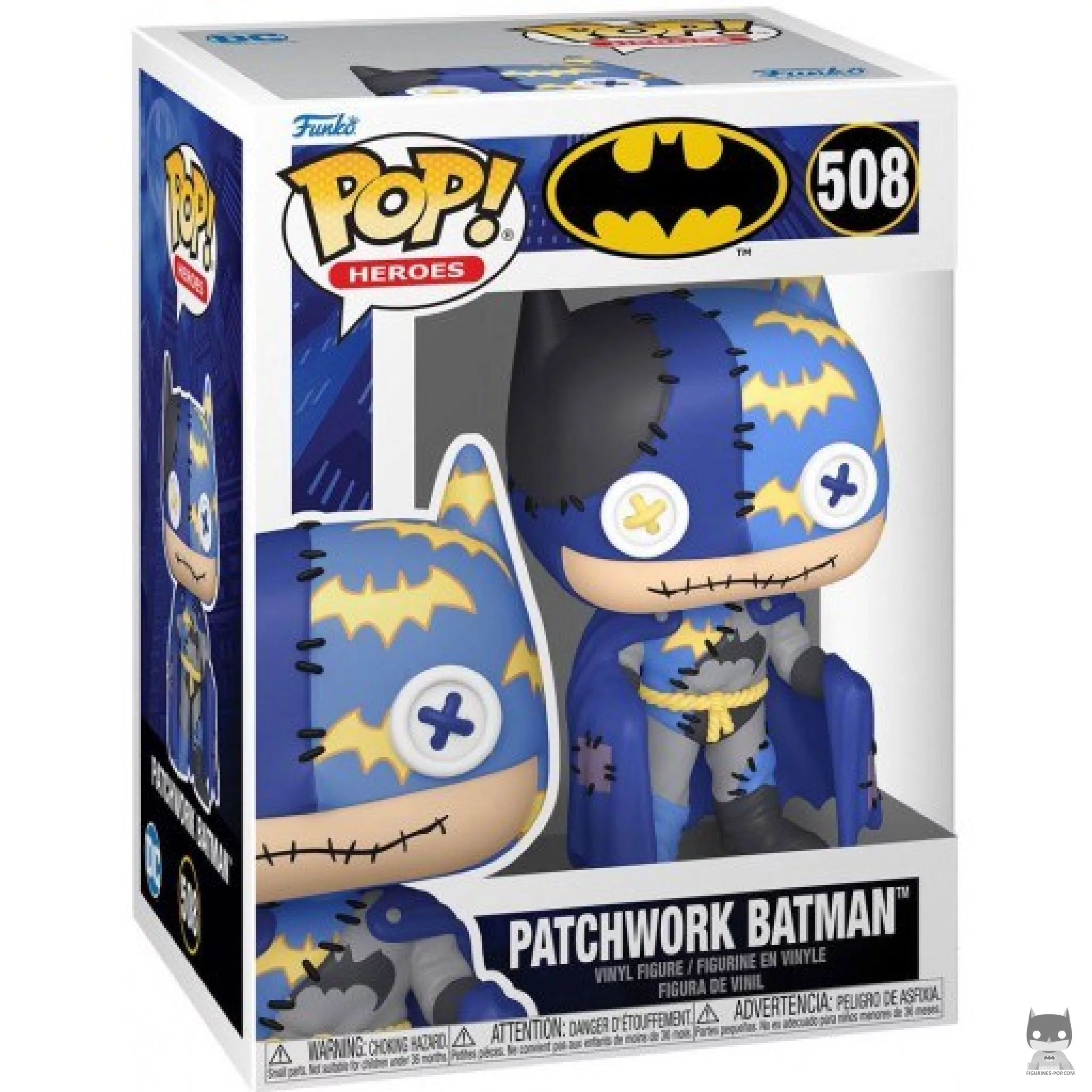 Figura Funko Pop! Batman (Patchwork) en su caja