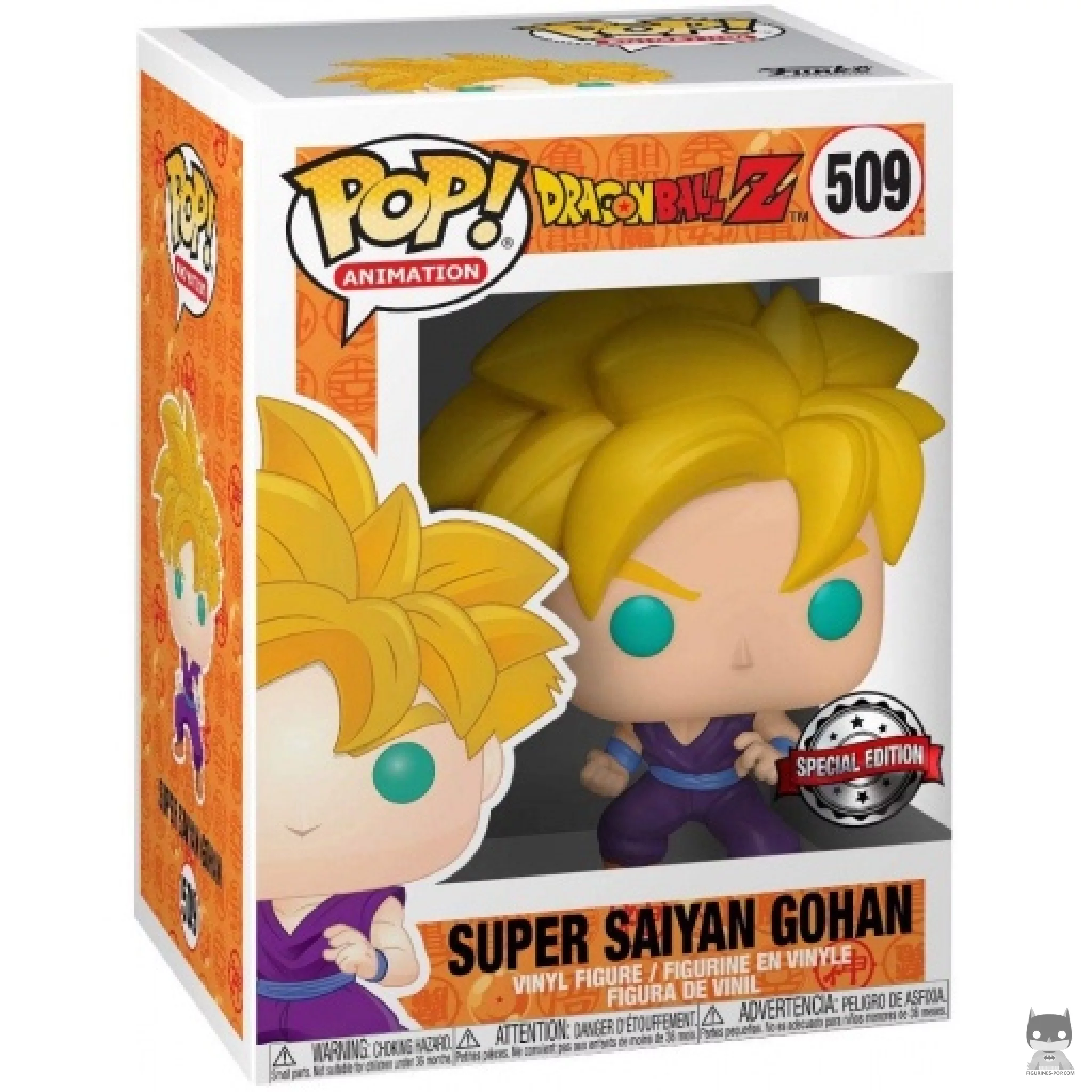 Figura Funko Pop! Gohan Super Saiyan en su caja