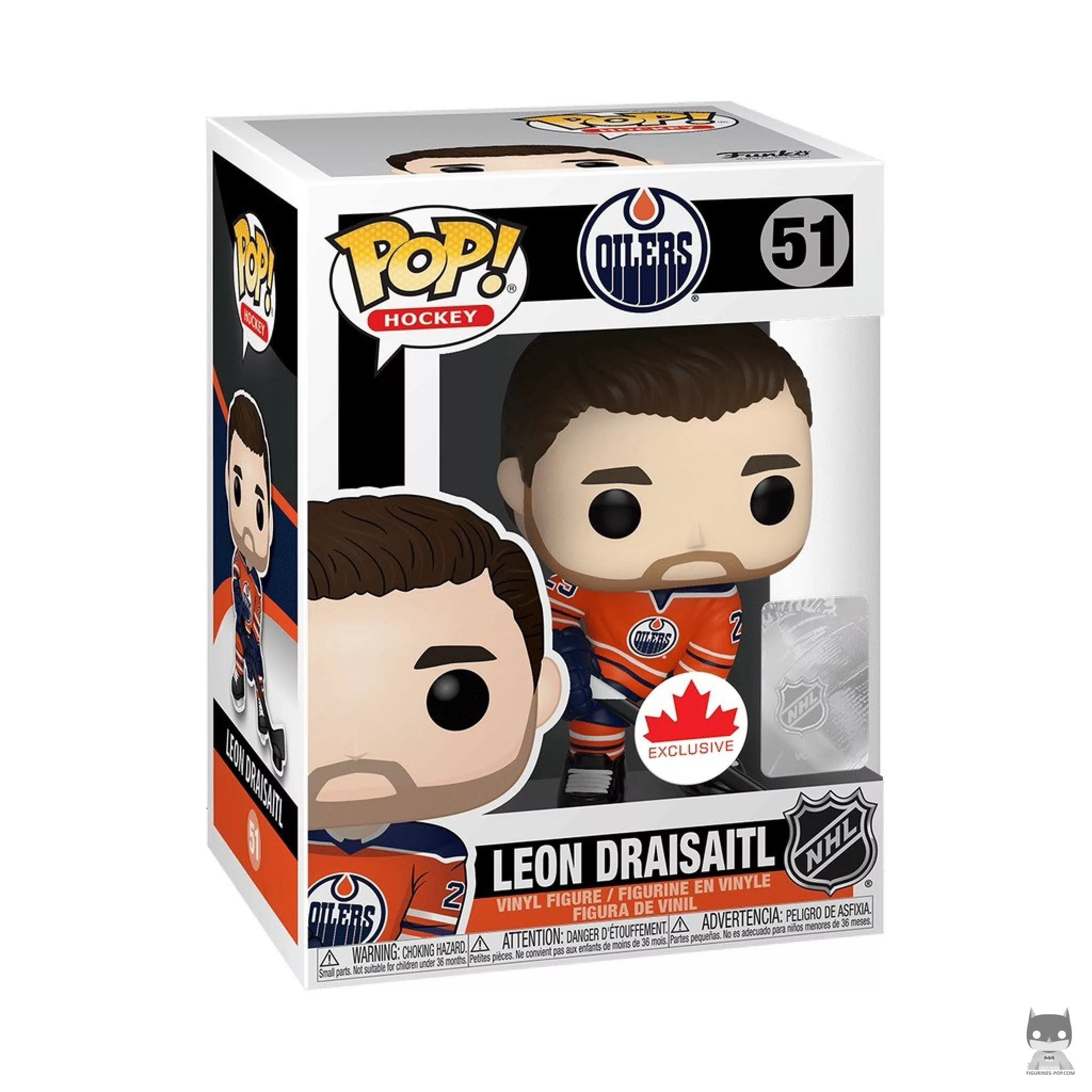 Figura Funko Pop! Leon Draisaitl en su caja