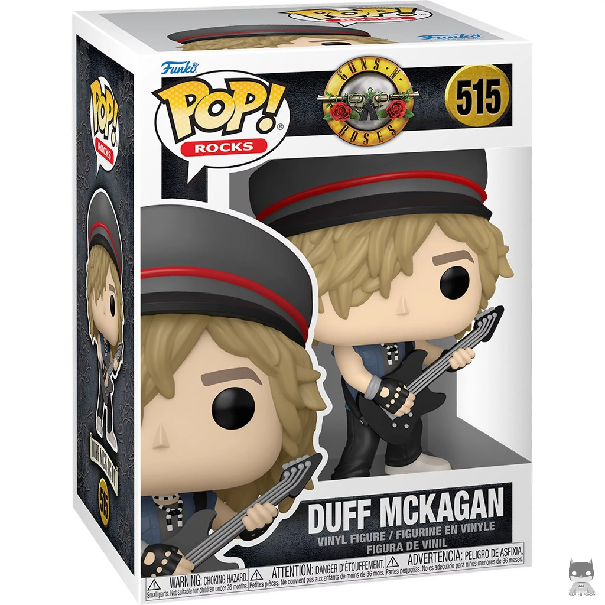 Figura Funko Pop! Duff McKagan (1985 vintage) en su caja