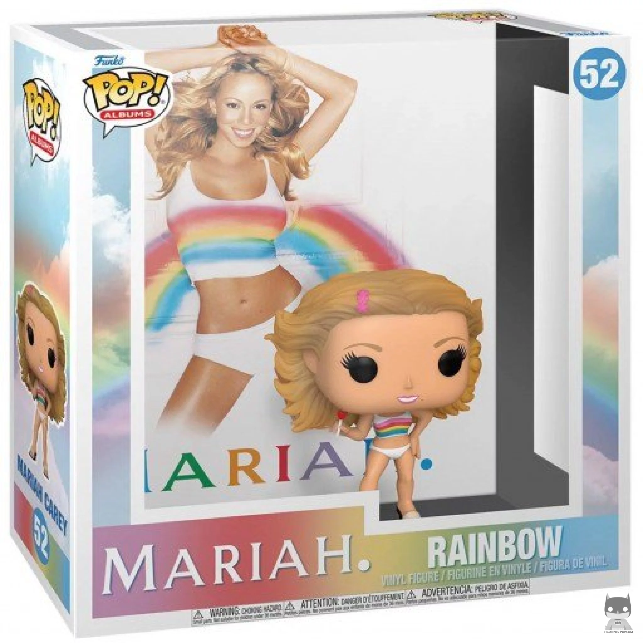Figura Funko Pop! Mariah Carey: Rainbow en su caja