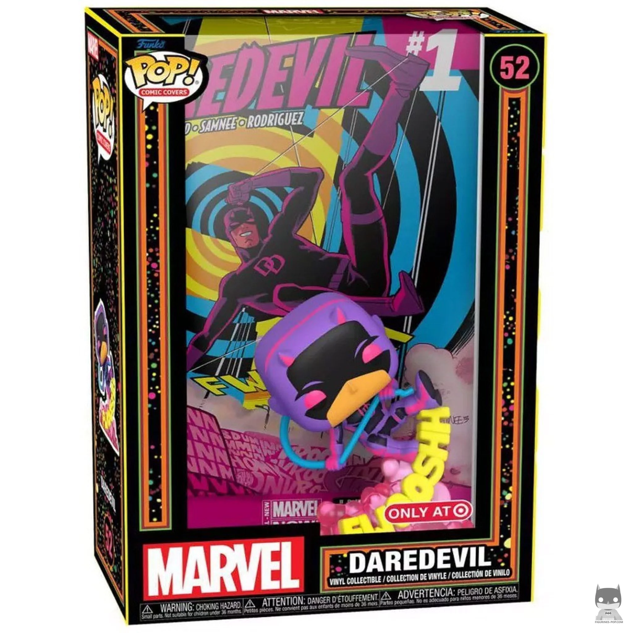 Figura Funko Pop! Daredevil (Luz negra) en su caja