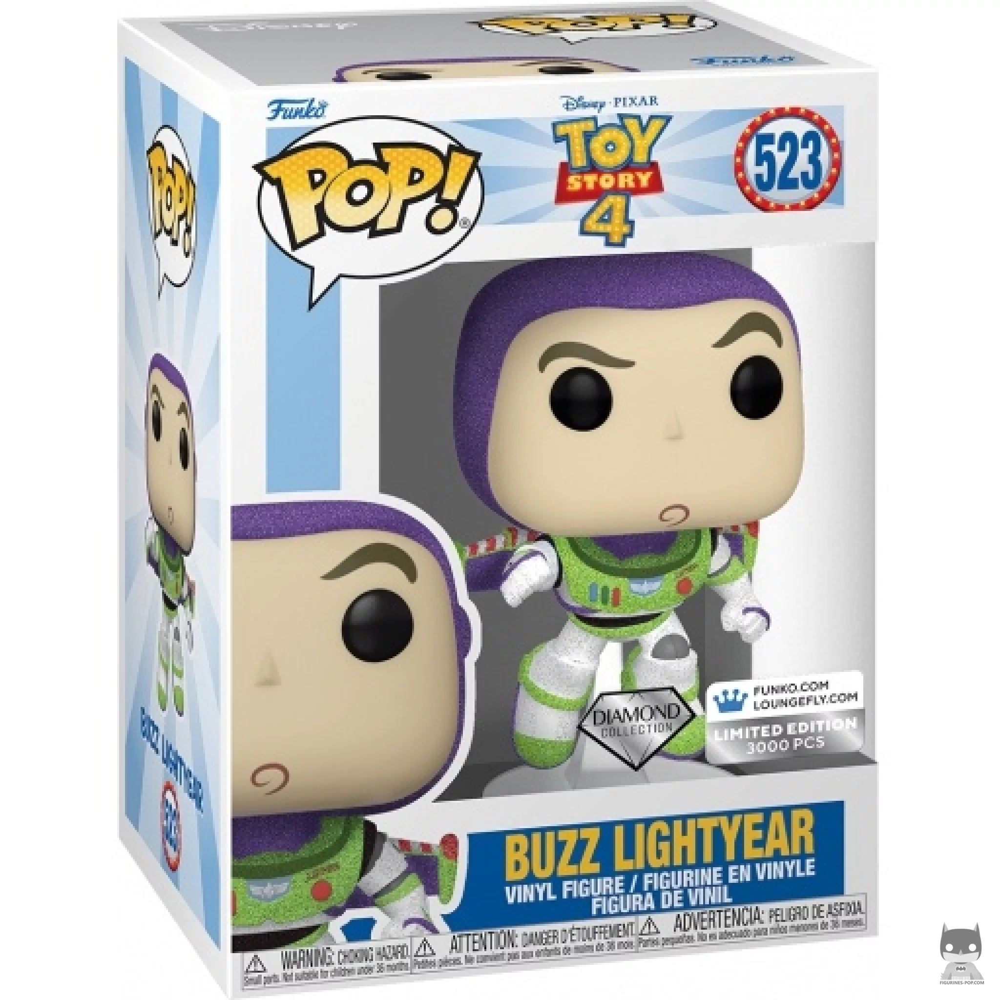 Figura Funko Pop! Buzz Lightyear (Purpurina de diamante) en su caja