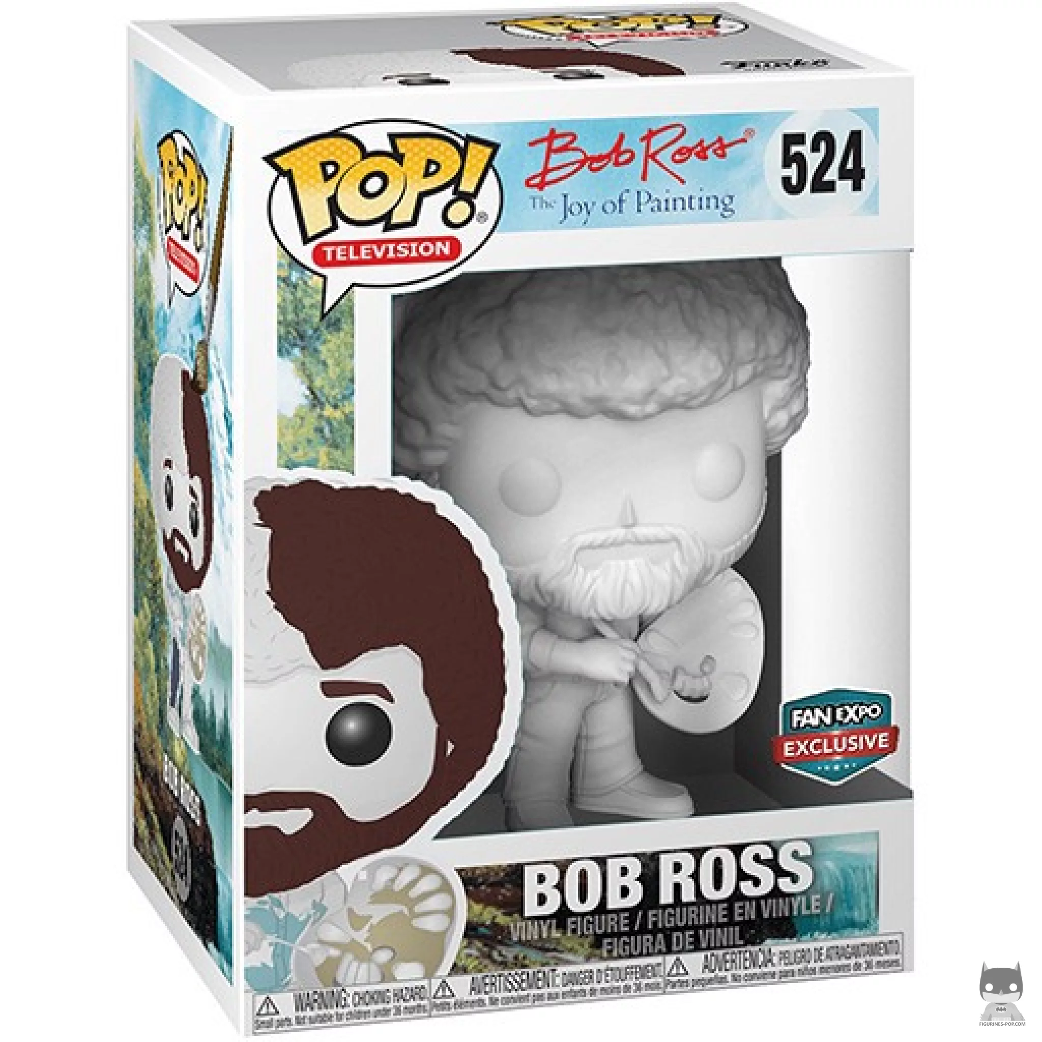 Figura Funko Pop! Bob Ross (Blanco) en su caja