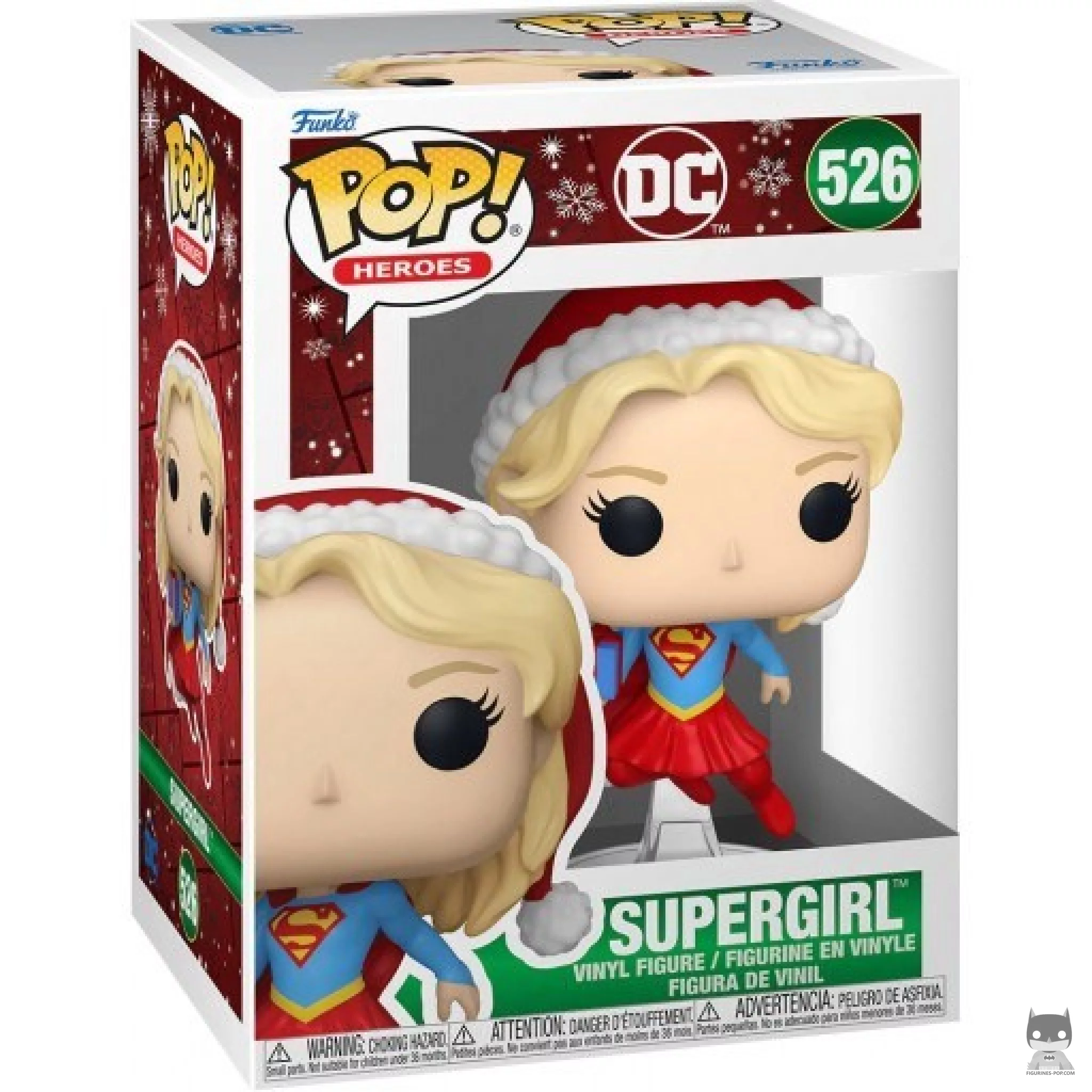 Figura Funko Pop! Supergirl con regalo (Navidad) en su caja