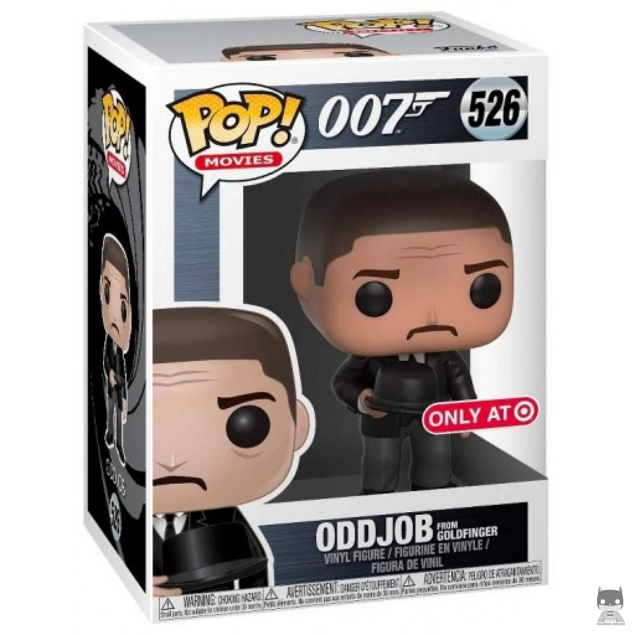 Figura Funko Pop! Oddjob lanzando el sombrero (Goldfinger) en su caja