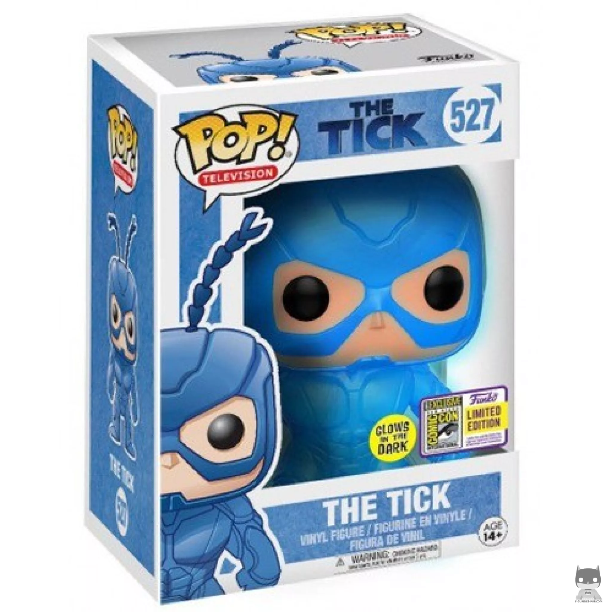 Figura Funko Pop! The Tick (Brilla en la oscuridad) en su caja