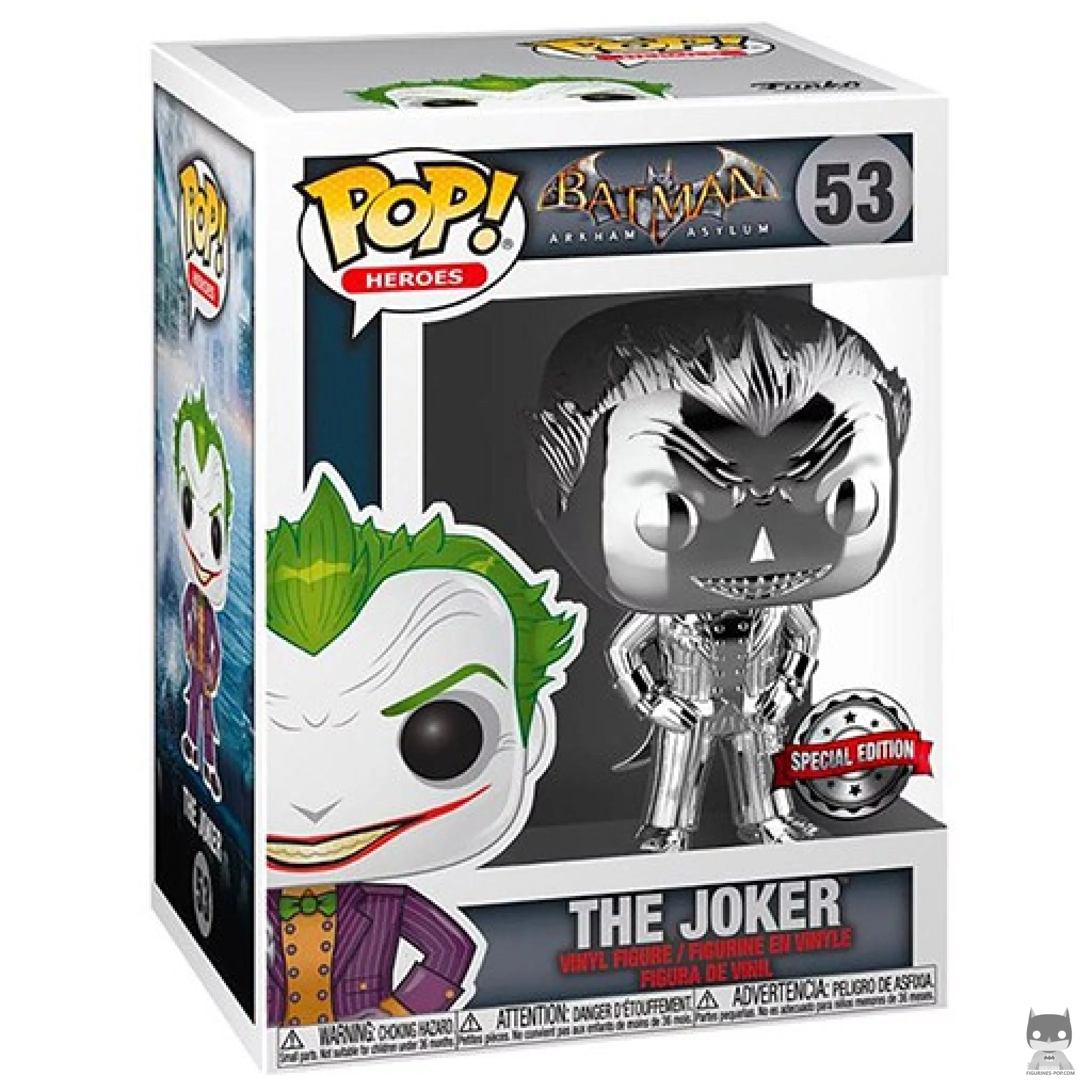 Figura Funko Pop! Joker (Plateado) en su caja
