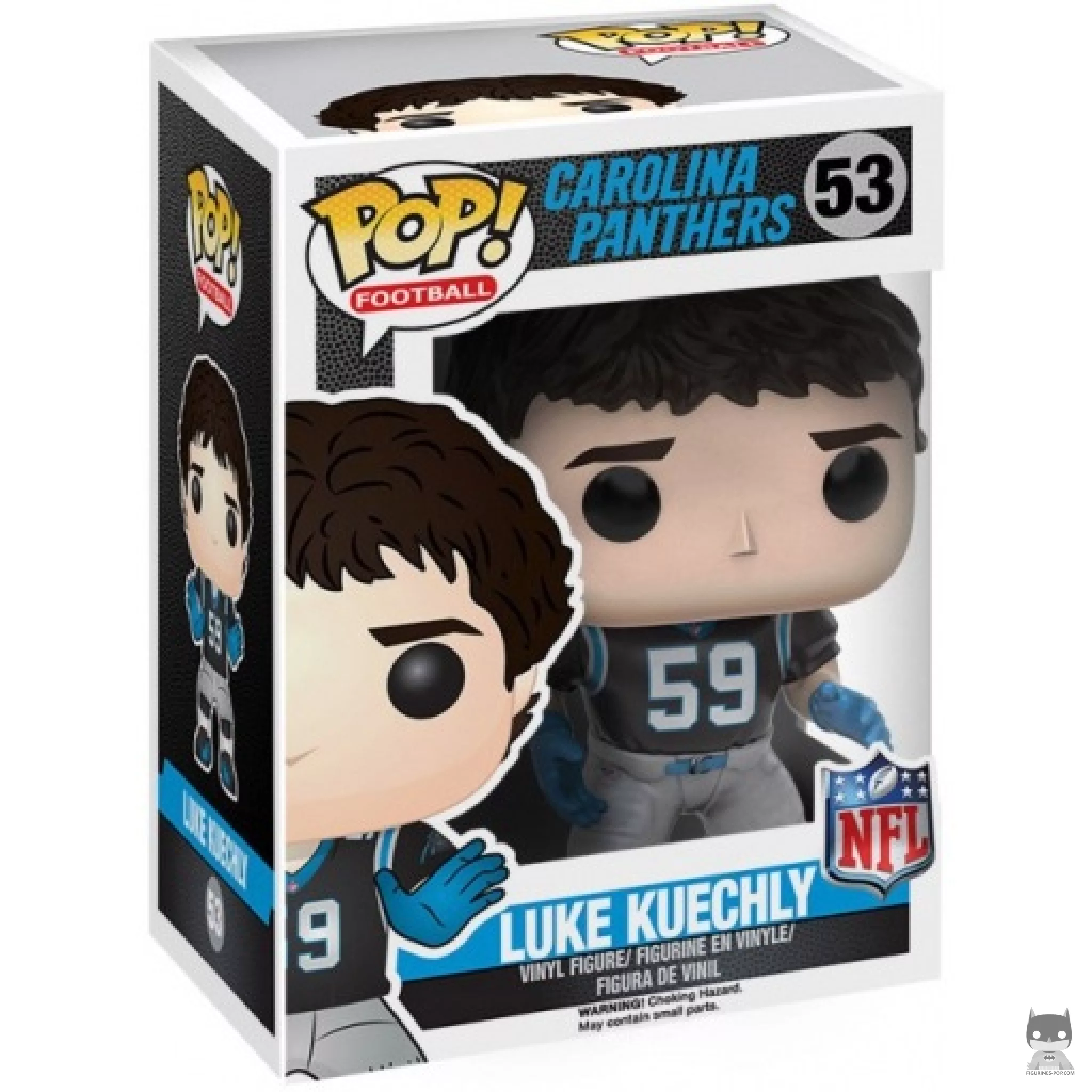 Figura Funko Pop! Luke Kuechly en su caja