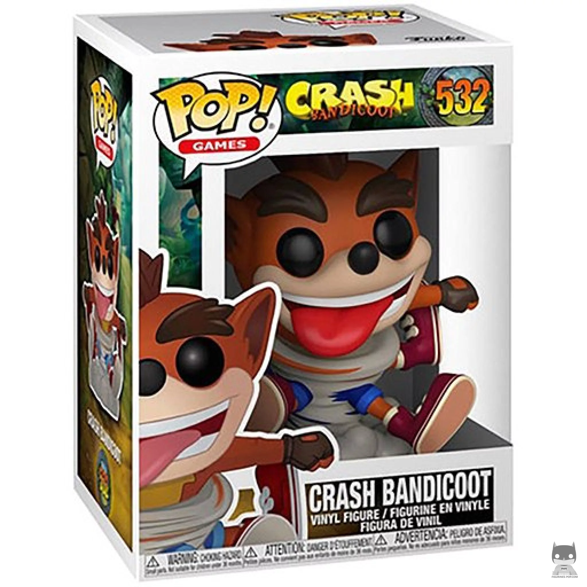Figura Funko Pop! Crash Bandicoot en su caja
