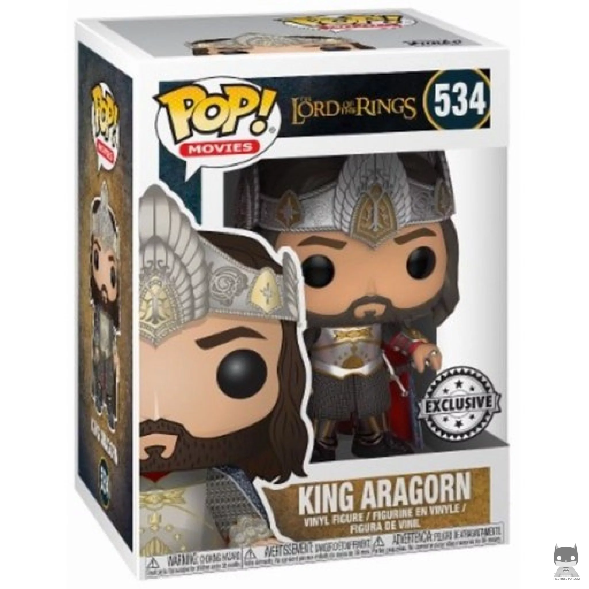 Figura Funko Pop! Rey Aragorn en su caja