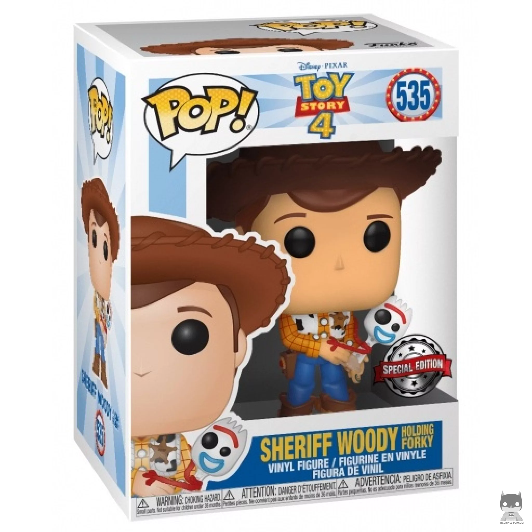 Figura Funko Pop! Sheriff Woody con Forky en su caja