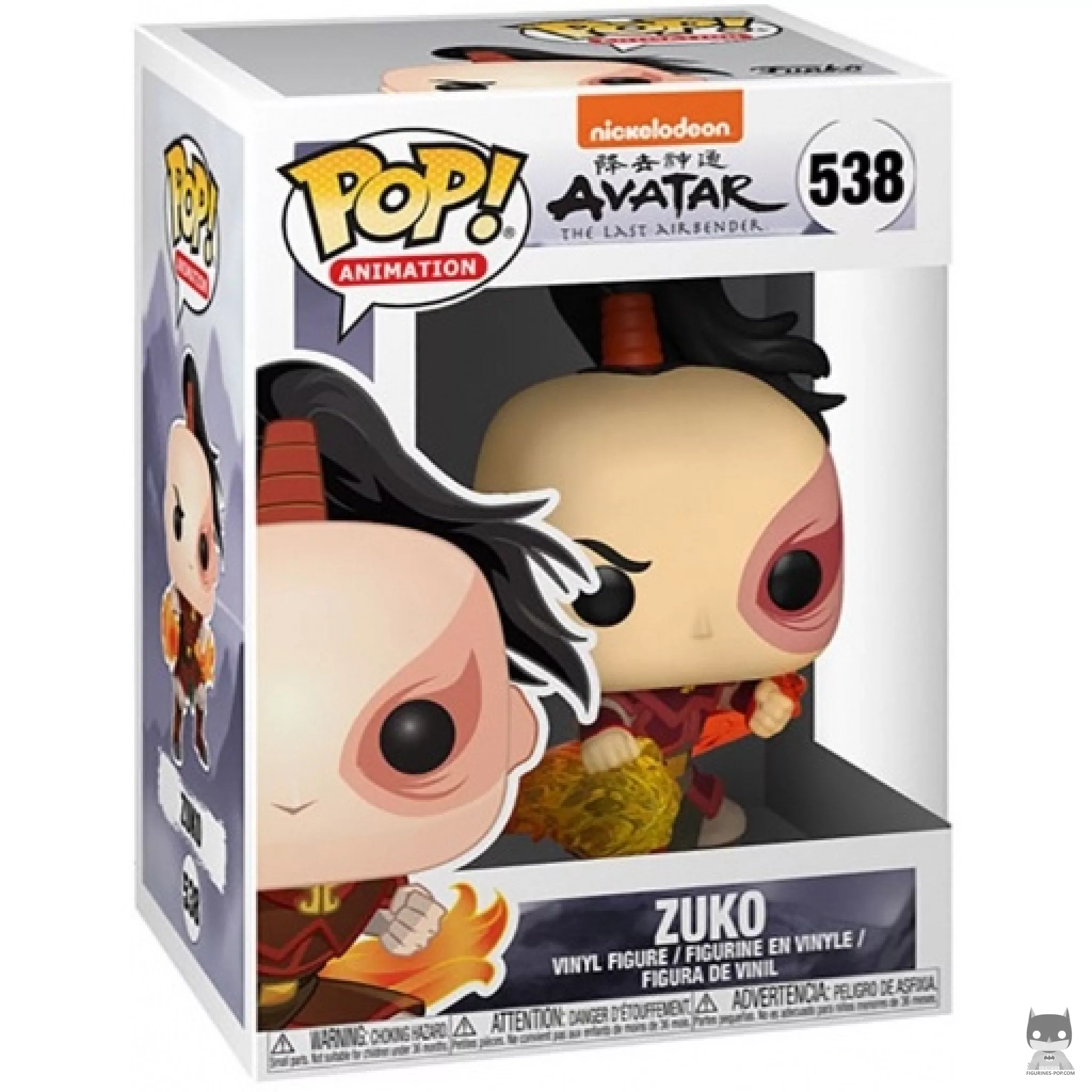 Figura Funko Pop! Zuko puñetazo de fuego en su caja