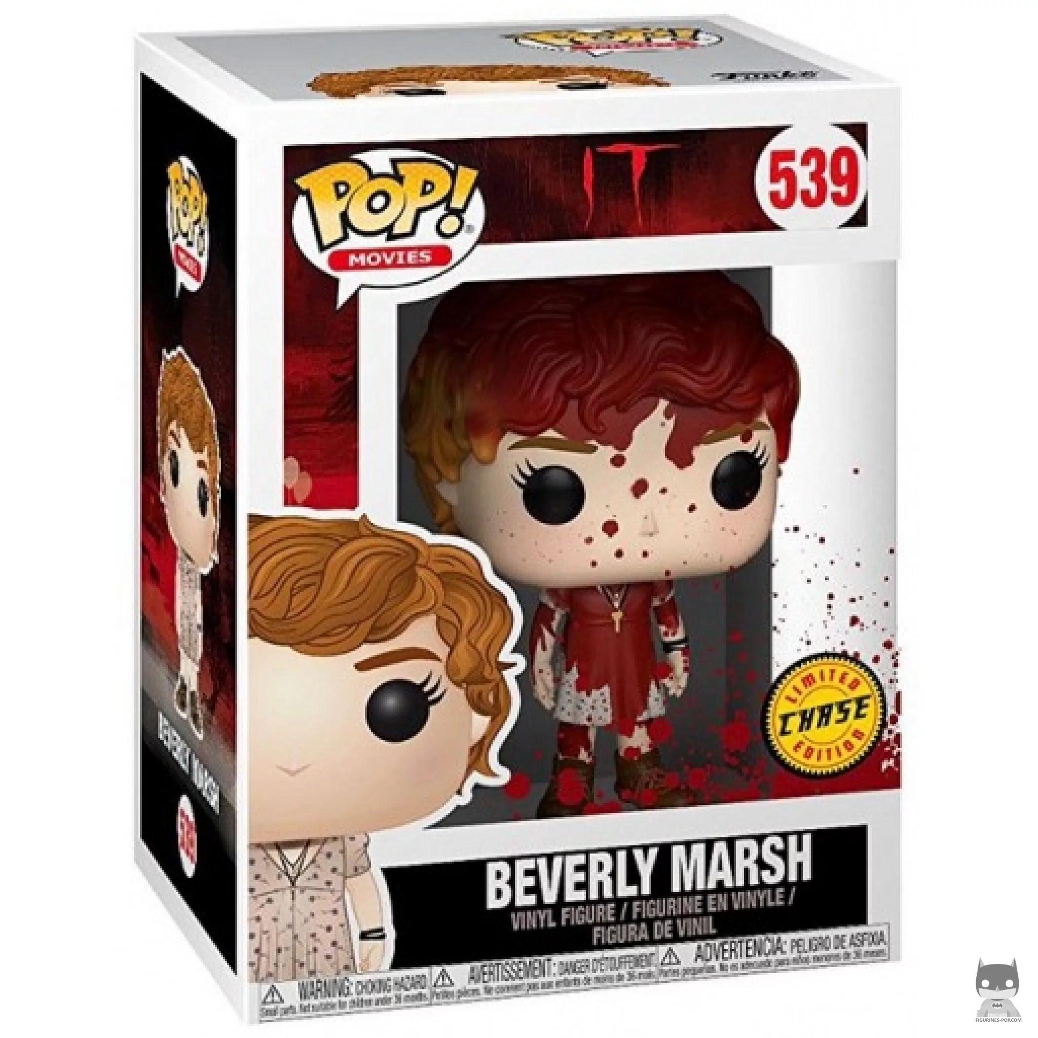 Figura Funko Pop! Beverly Marsh con collar de llave (Ensangrentado & Chase) en su caja