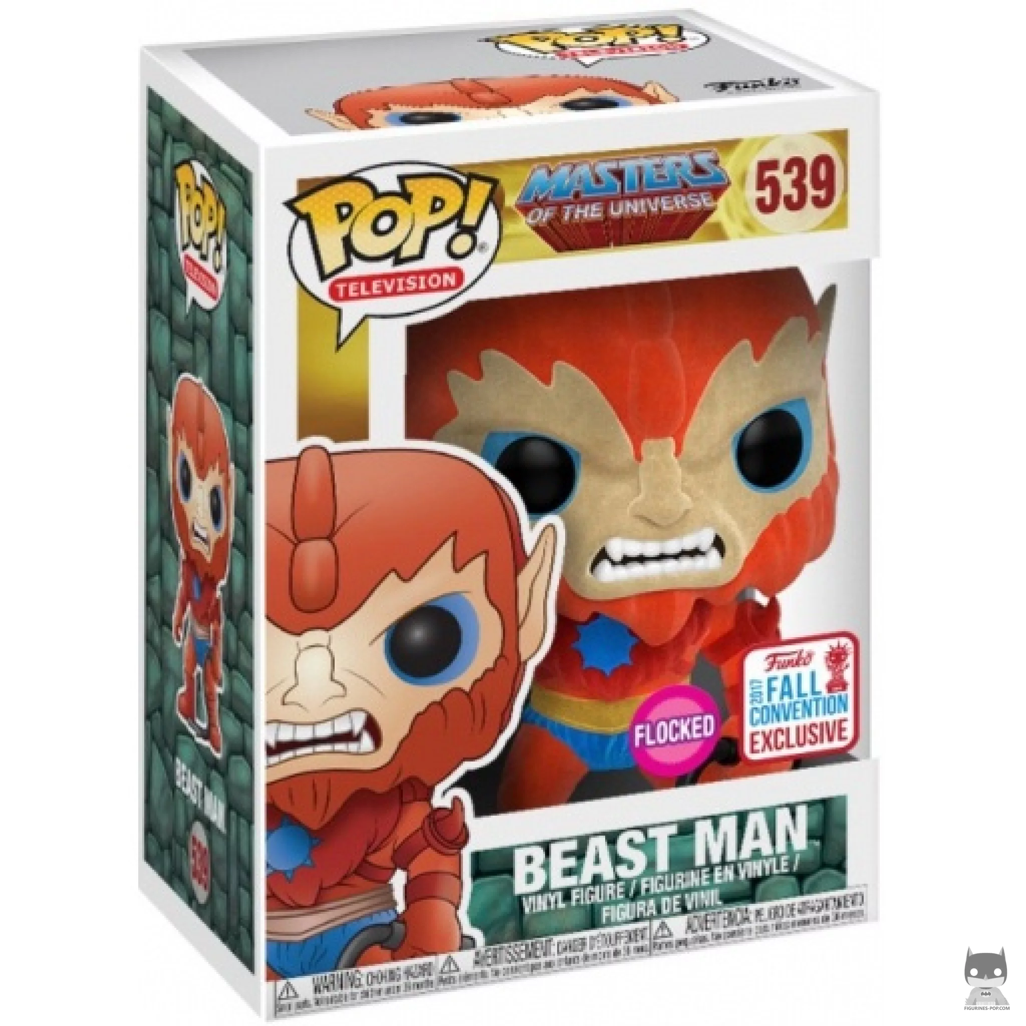 Figura Funko Pop! Beast Man (Flocado) en su caja