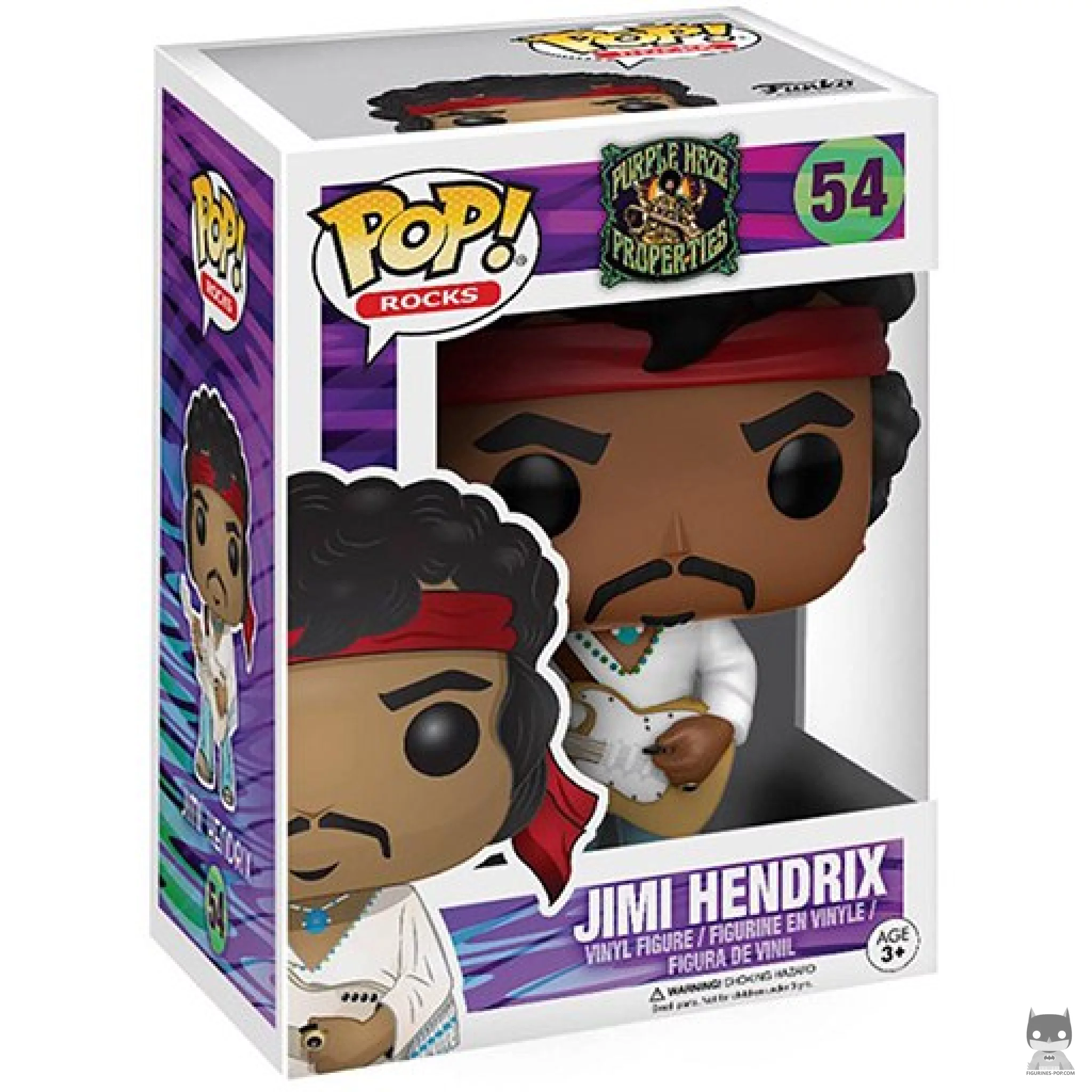 Figura Funko Pop! Jimi Hendrix (Woodstock) en su caja