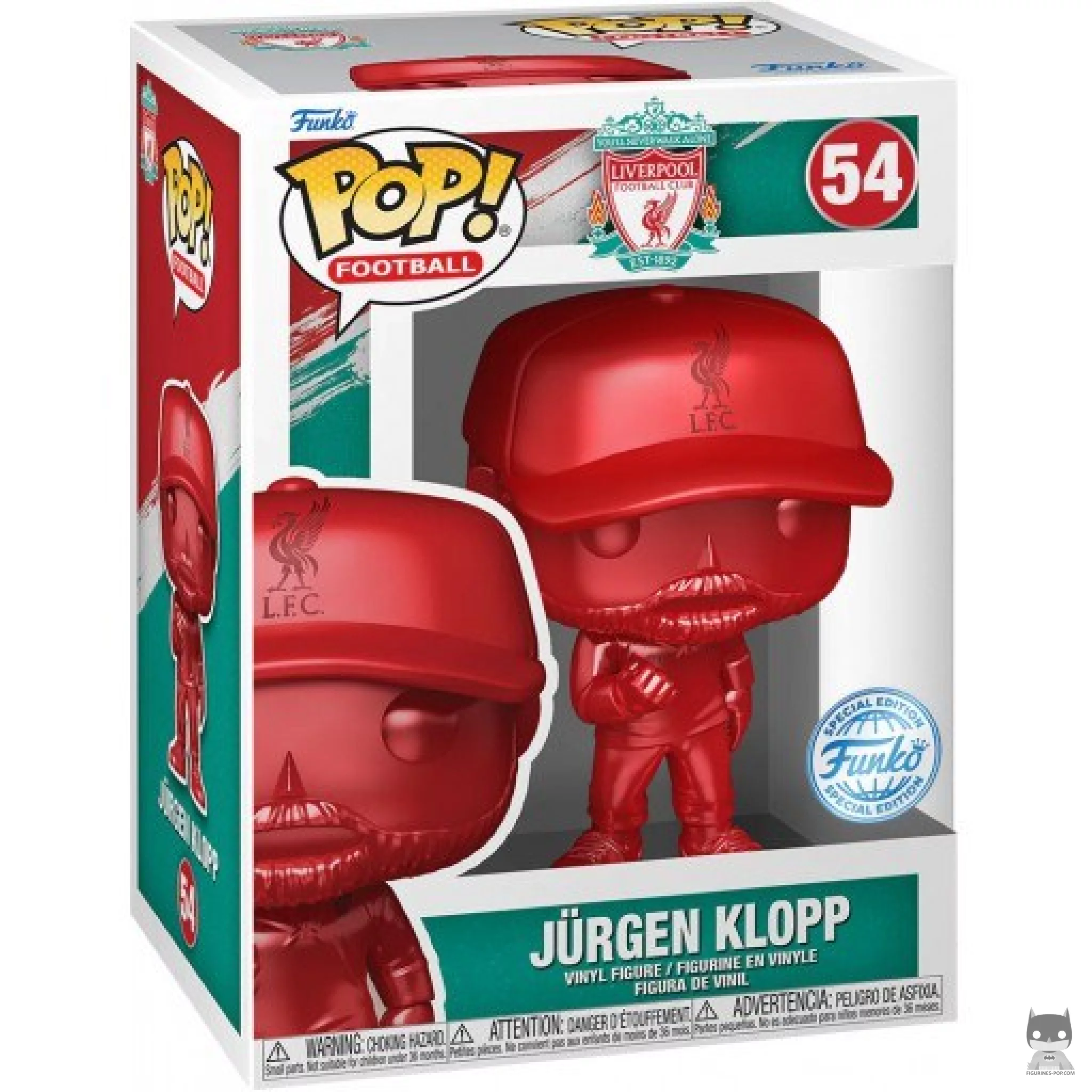 Figura Funko Pop! Jürgen Klopp (Liverpool) (Metalizado) en su caja