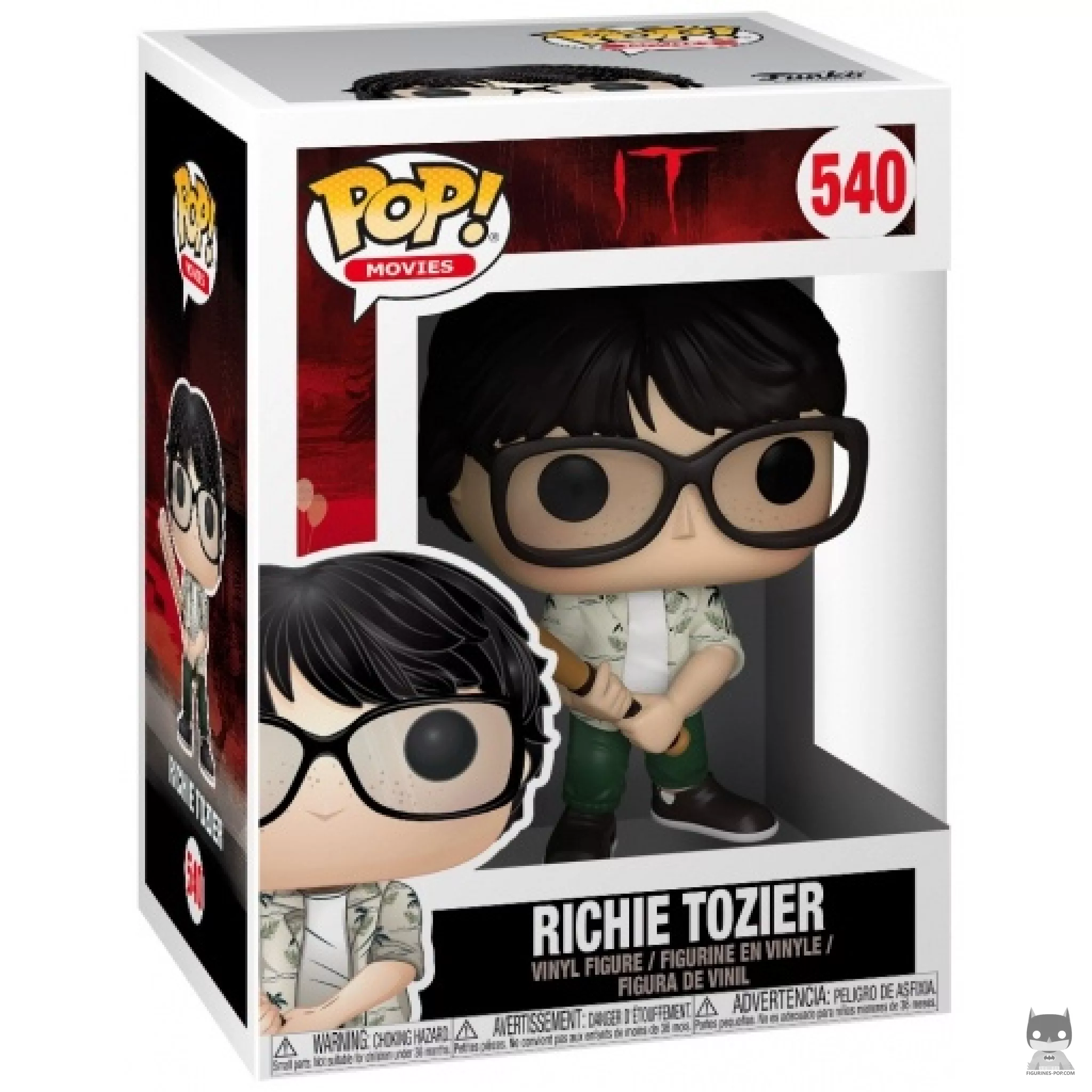 Figura Funko Pop! Richie Tozier con bate en su caja